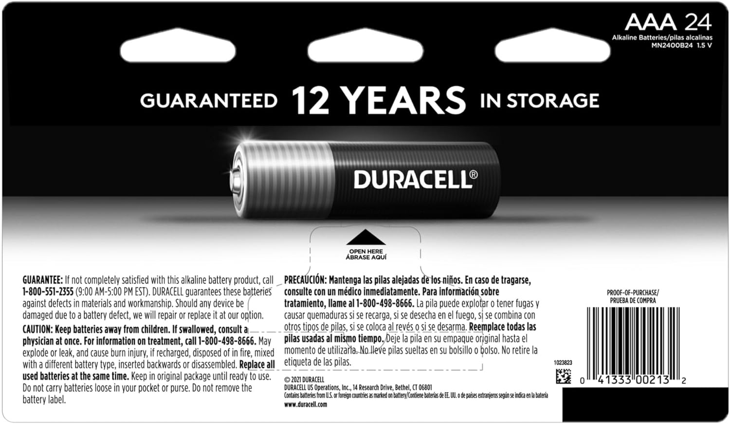 Duracell Coppertop AAA Batteries with Power Boost Ingredients, 24 Count Pack Triple A Battery with Long-Lasting Power, Alkaline AAA Battery for Household and Office Devices