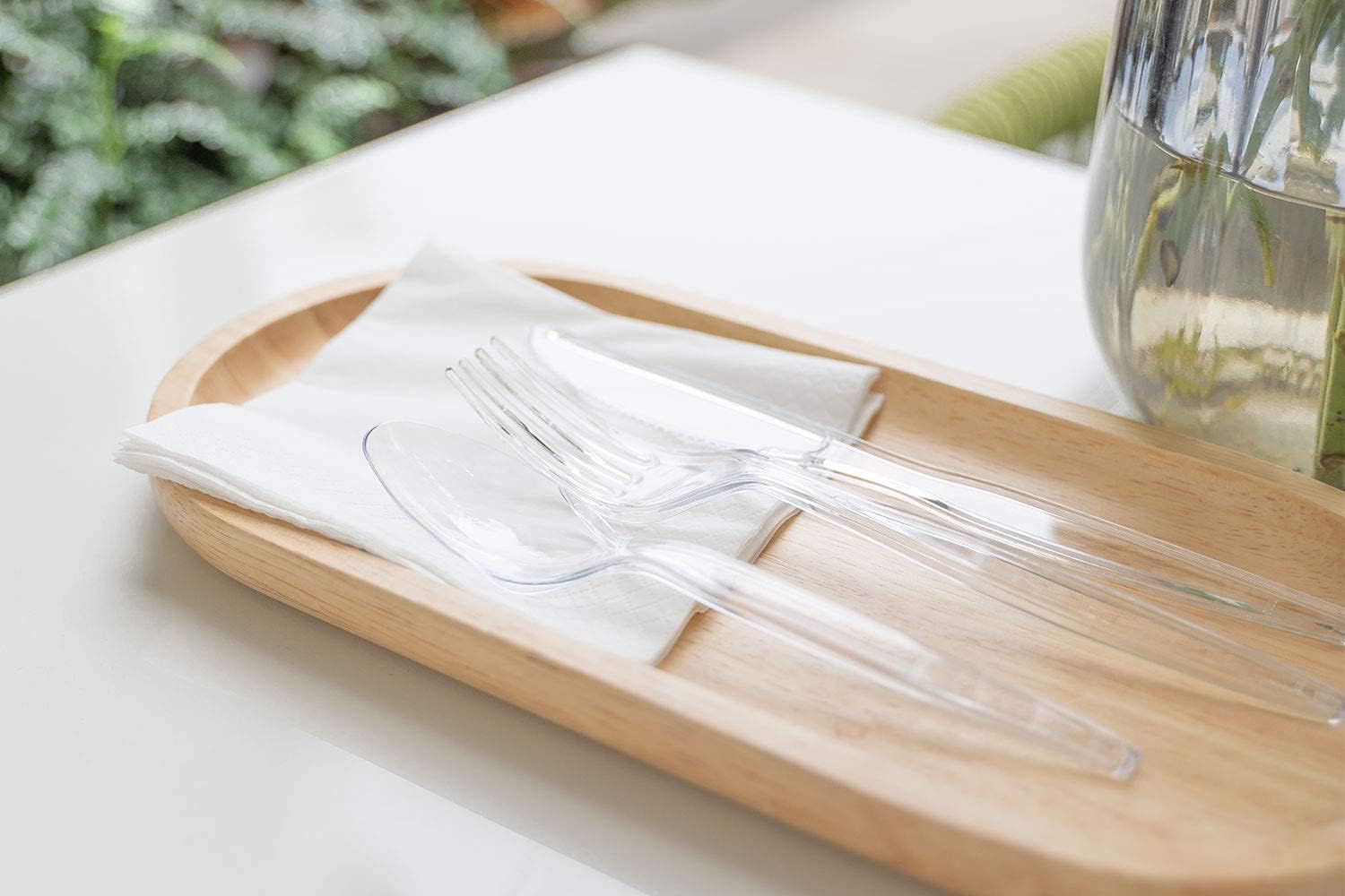 POSATE Clear Knives, Heavy-Duty Crystal (100 Knives)