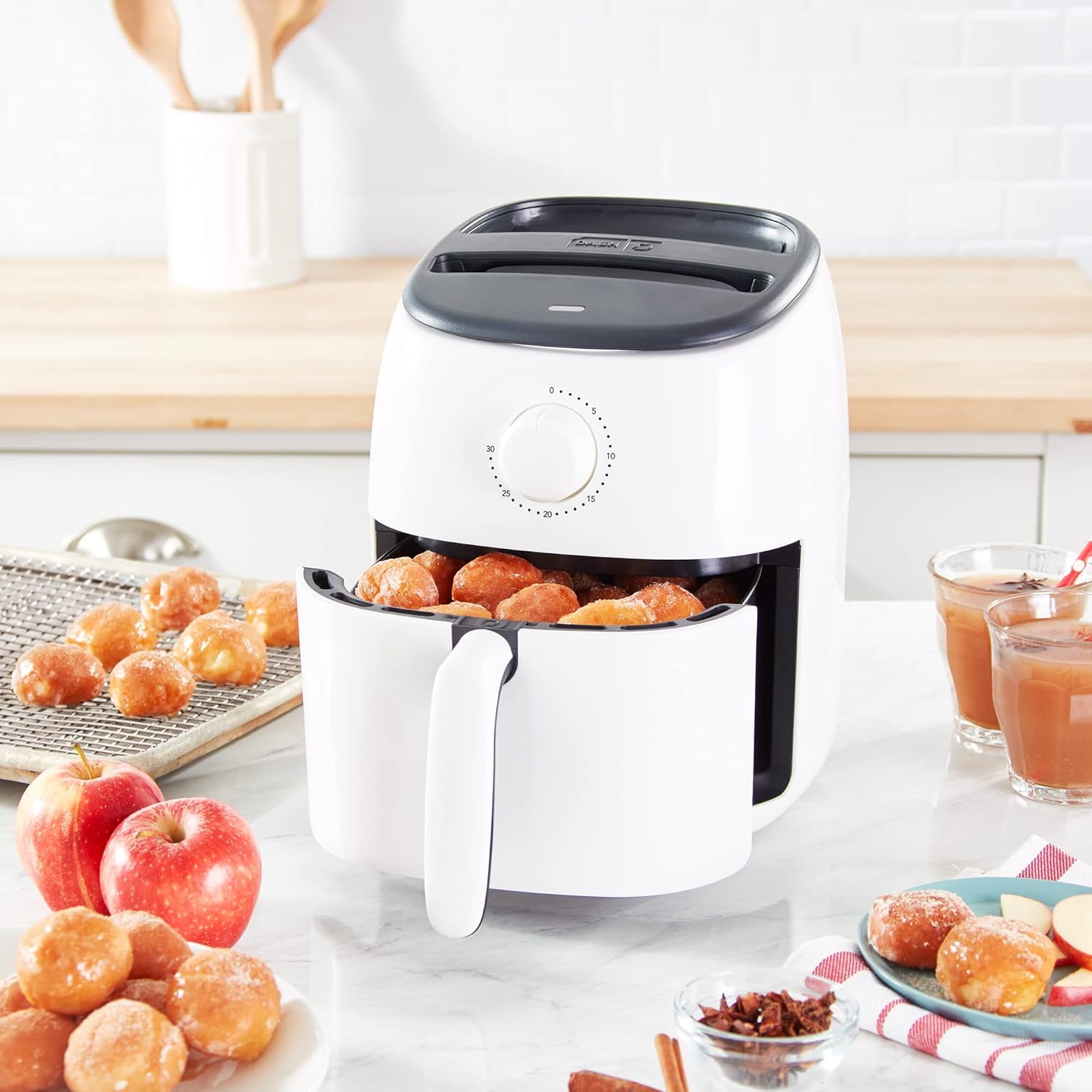 DASH Tasti-Crisp™ Electric Air Fryer Oven, 2.6 Qt., Aqua – Compact Air Fryer for Healthier Food in Minutes, Ideal for Small Spaces - Auto Shut Off, Analog, 1000-Watt