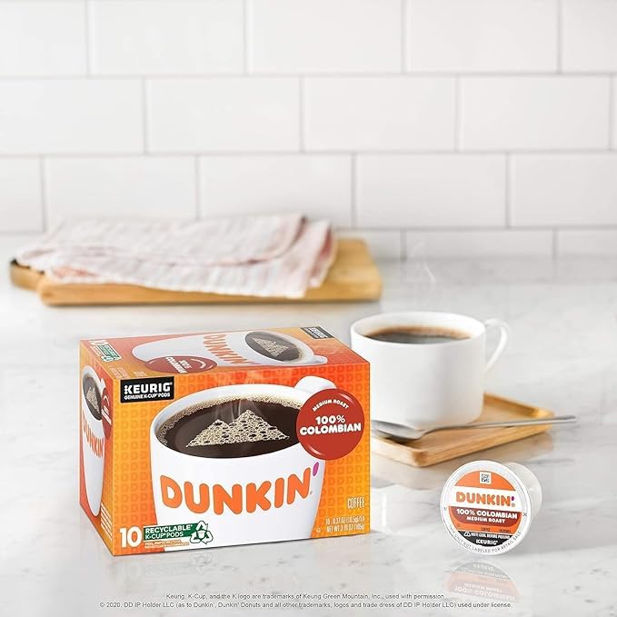 Dunkin' Original Blend Medium Roast Coffee, 60 Keurig K-Cup Pods
