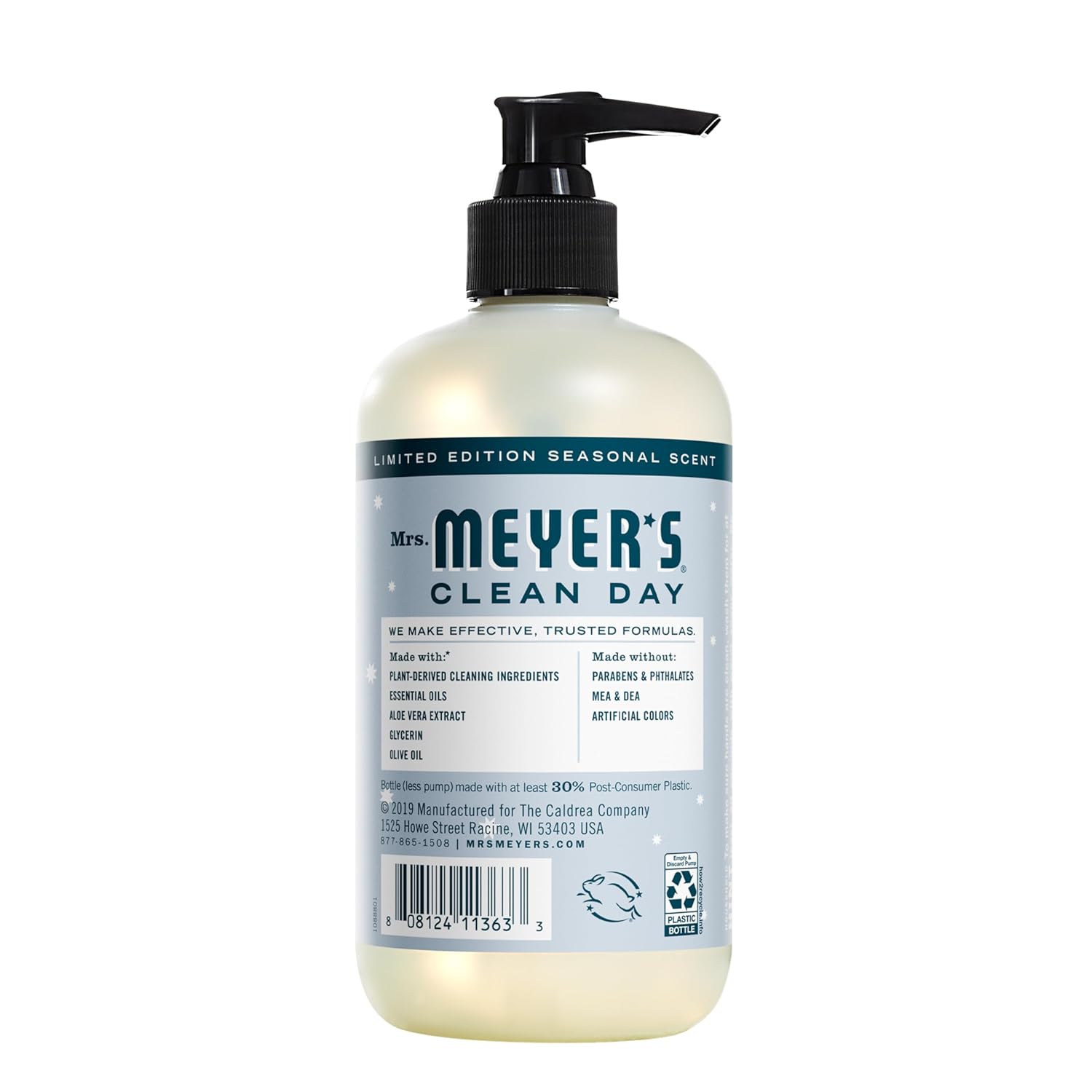 MRS. MEYER'S CLEAN DAY Hand Soap, Made with Essential Oils, Biodegradable Formula, Honeysuckle, 12.5 fl. oz - Pack of 3