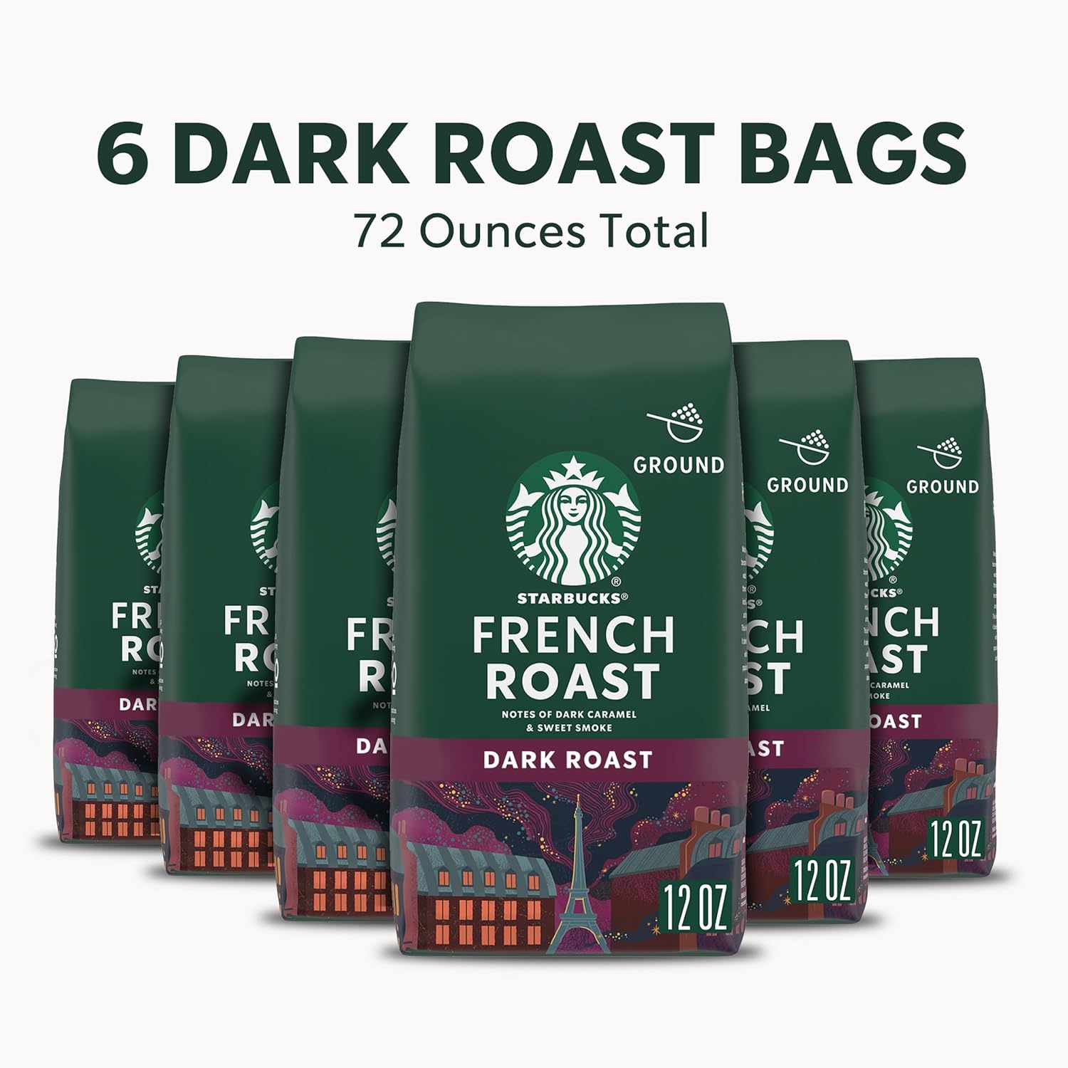 Starbucks Ground Coffee, Dark Roast Coffee, Caffè Verona, 100% Arabica, 1 bag (28 oz)