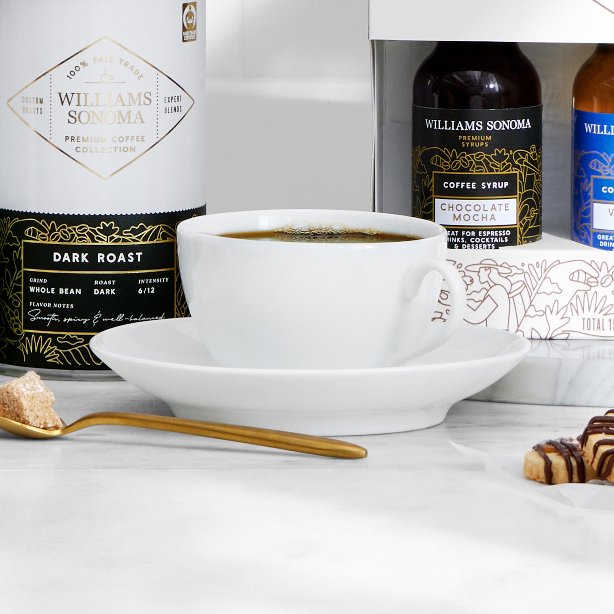 Apilco Très Grande Porcelain Cups & Saucers