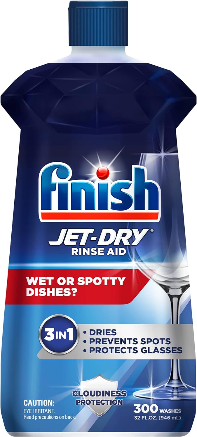 Finish Jet-dry, Rinse Agent, Ounce Blue 32 Fl Oz (Packaging May Vary)