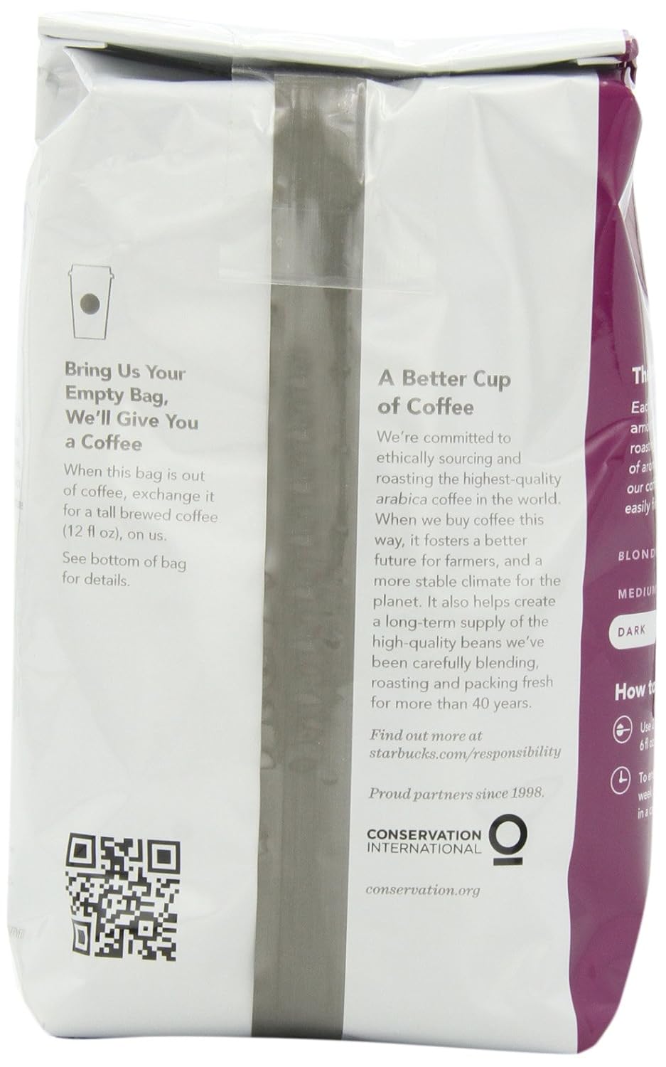 Starbucks Ground Coffee, Dark Roast Coffee, Caffè Verona, 100% Arabica, 1 bag (28 oz)