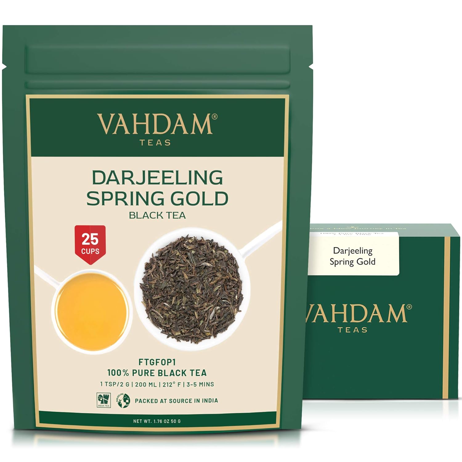 VAHDAM, Organic Turmeric Ginger Herbal Tea Bags (100 Pyramid Tea Bags) Caffeine Free, Non GMO, Gluten Free | 100% Pure Herbal Blend - Savory & Spicy | Plant-Based Tea Bags | Resealable Ziplock Pouch