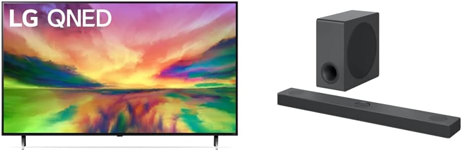 LG QNED80 Series 65-Inch Class QNED Mini LED Smart TV 4K Processor Smart Flat Screen TV for Gaming with Magic Remote AI-Powered 65QNED80URA, 2023 with Alexa Built-in,Black