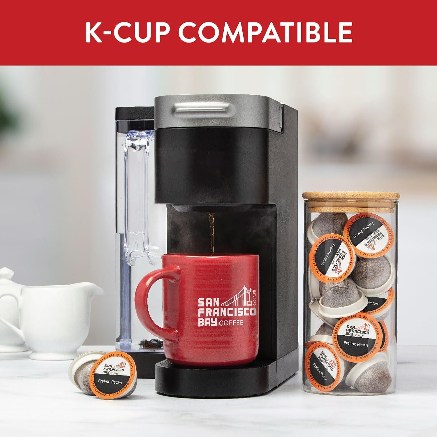 San Francisco Bay Compostable Coffee Pods - French Roast (80 Ct) K Cup Compatible including Keurig 2.0, Dark Roast