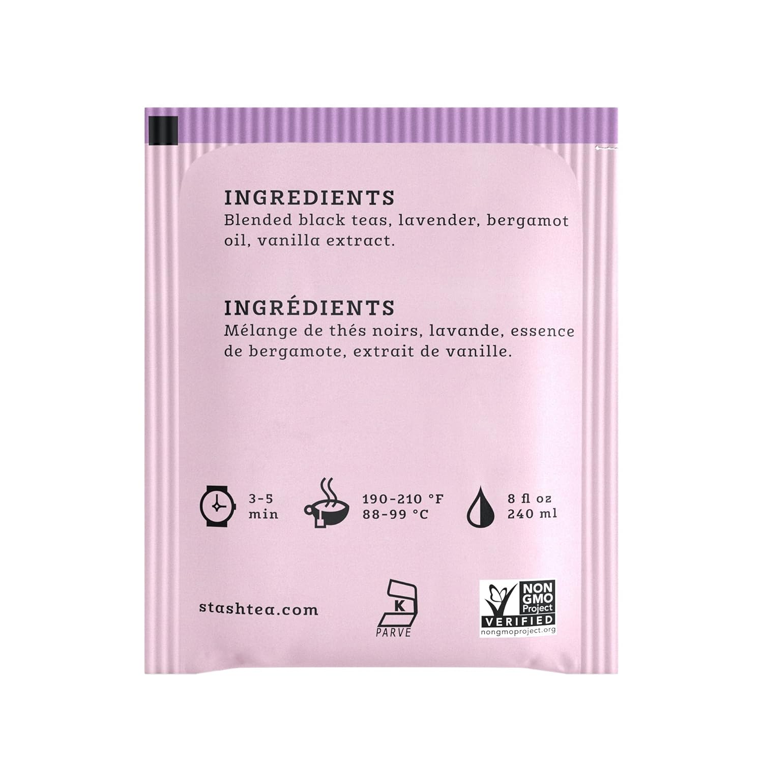 Stash Tea Double Bergamot Earl Grey Black Tea, Box of 100 Tea Bags