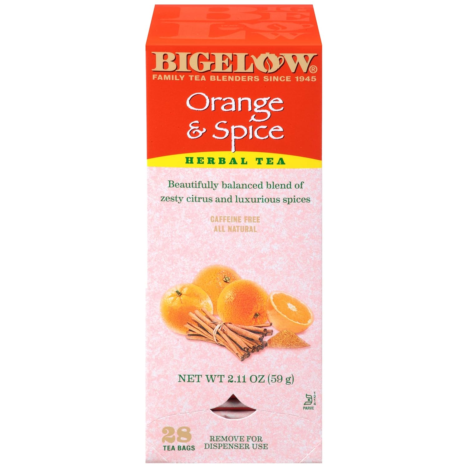 Bigelow Tea Lemon Ginger plus Probiotics Herbal Tea, Caffeine Free Tea with Lemon and Ginger, 18 Count Box (Pack of 6), 108 Total Tea Bags