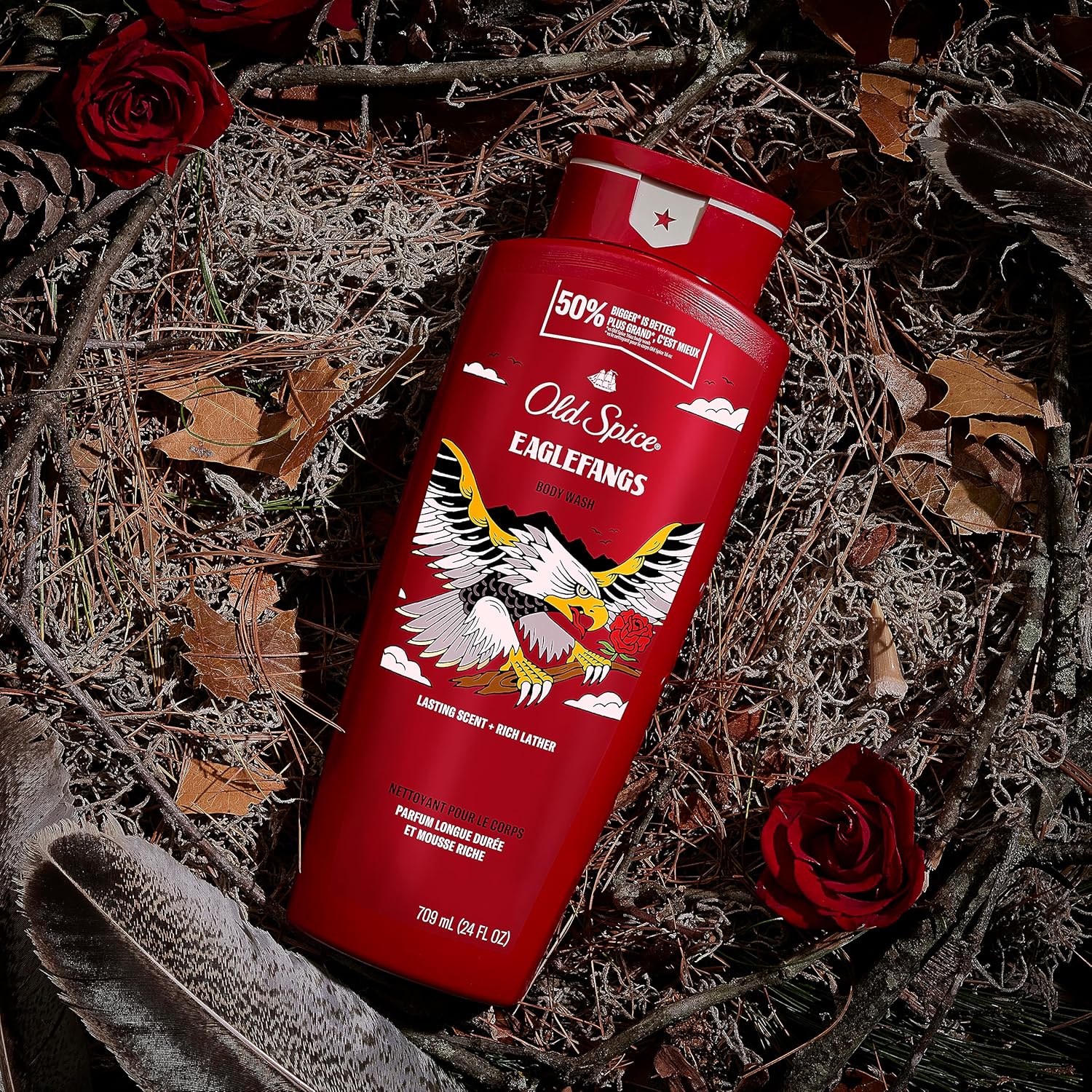 Old Spice Body Wash for Men, 24/7 Shower Fresh with Lasting Scent, Red Collection, Swagger with Cedarwood Scent, 24 fl oz (Pack of 2)