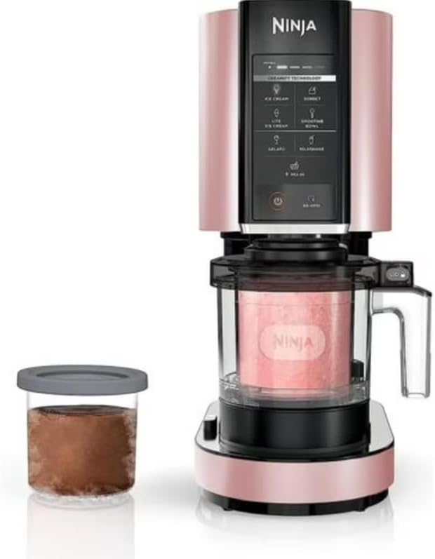 SharkNinja NC301 CREAMi 7-In-1 Ice Cream Maker with 7 Custom Frozen Treat Modes and Easy 3-Step Treat Preparation (Cloud Silver, Renewed)