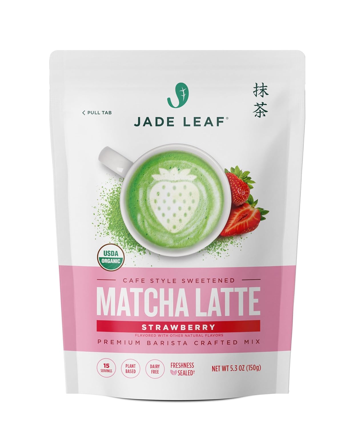 Jade Leaf Matcha Organic Café Style Sweetened Matcha Latte Premium Barista Crafted Mix - Original - Authentically Japanese (5.3 Ounce Pouch)