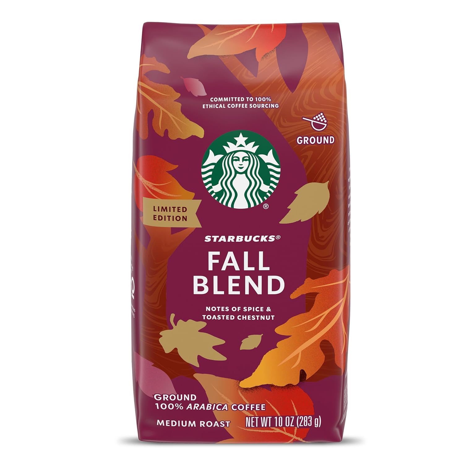 Starbucks Ground Coffee, Medium Roast Coffee, Pike Place Roast, 100% Arabica, 1 Bag (28 Oz)