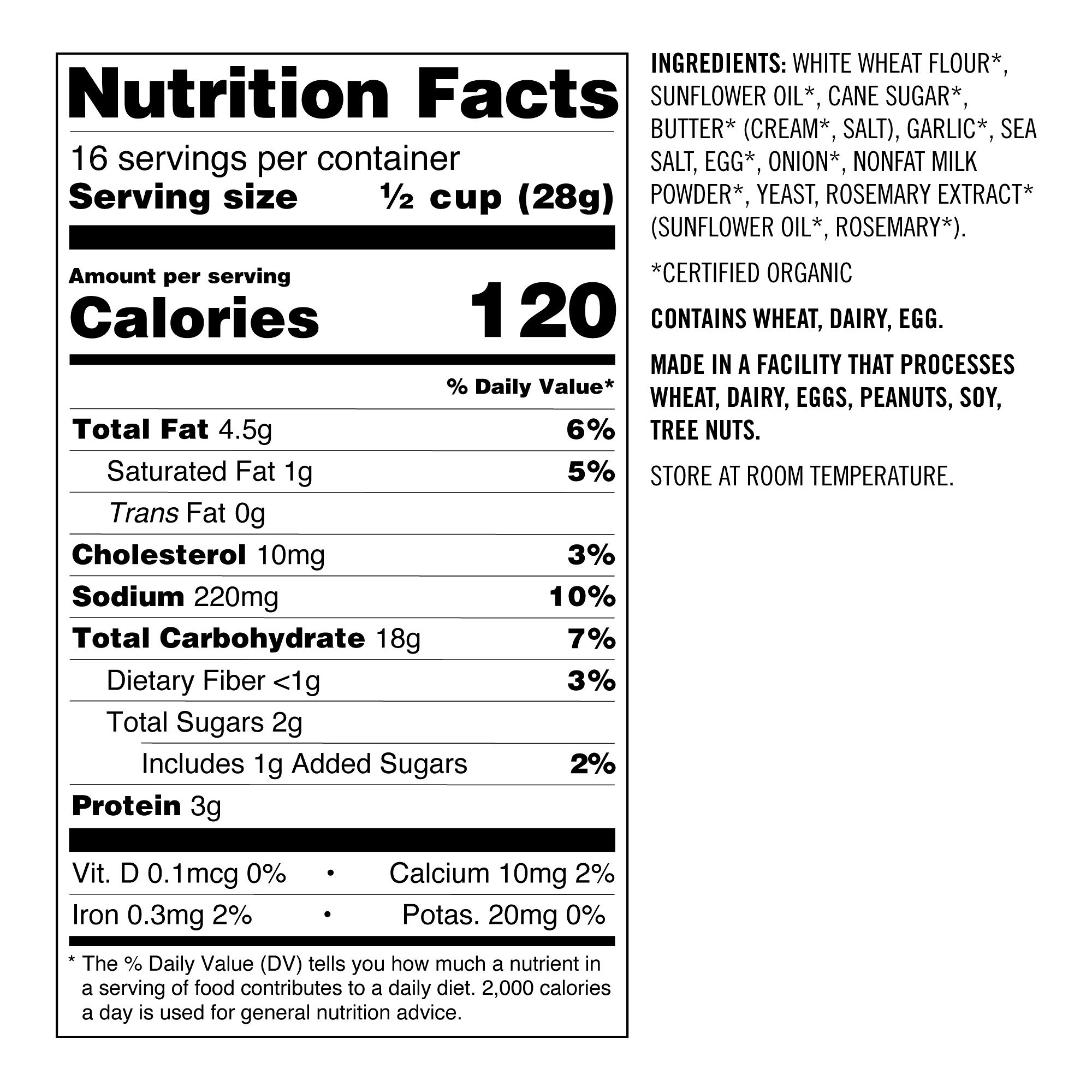 Williams Sonoma Organic Stuffing Mix, Brioche