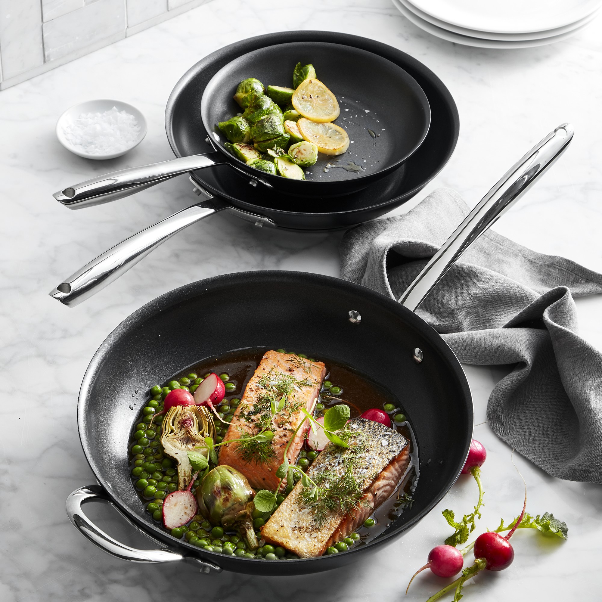 Williams Sonoma Signature Thermo-Clad™ Nonstick 3-Piece Fry Set