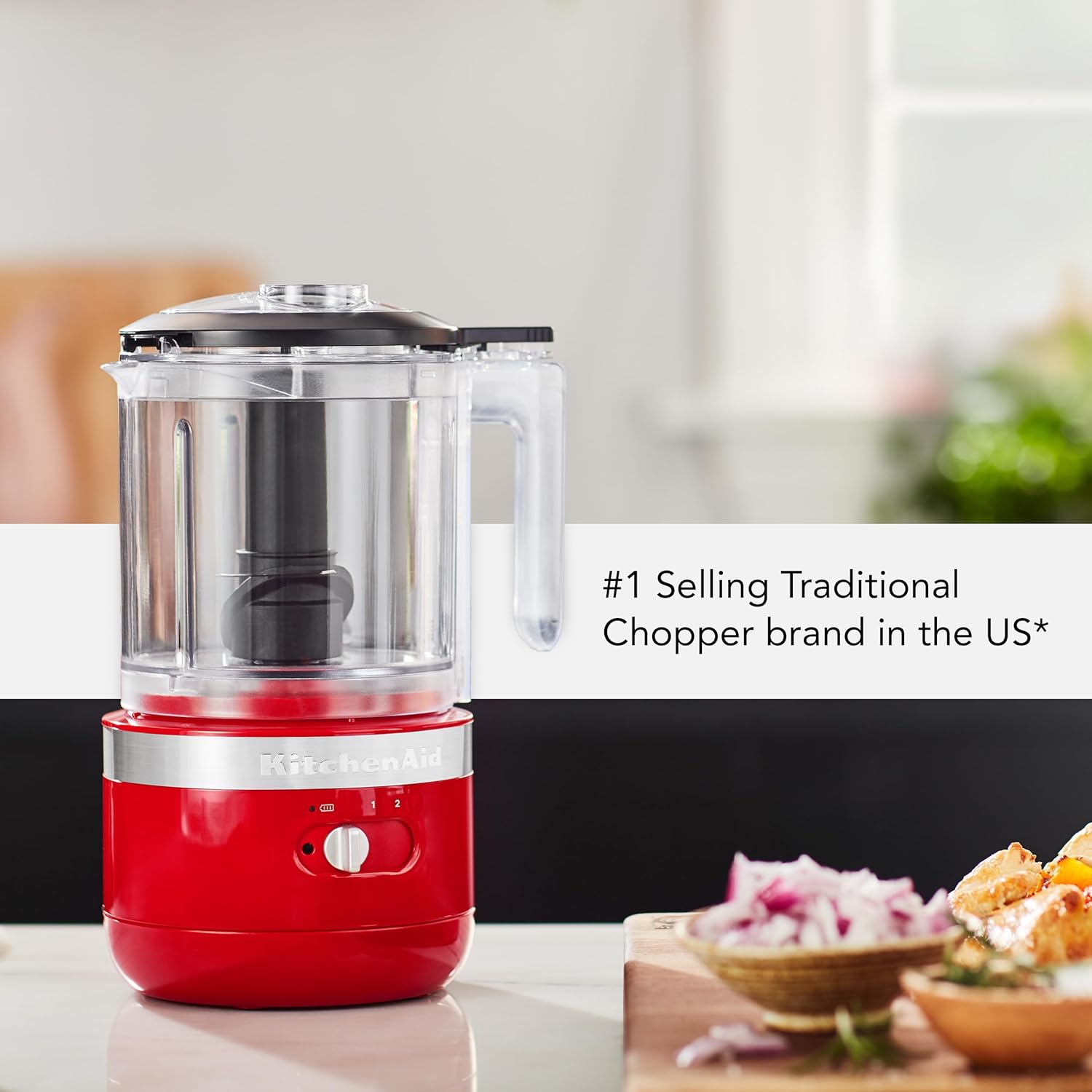KitchenAid 5 Cup Food Chopper - KFC0516, Empire Red