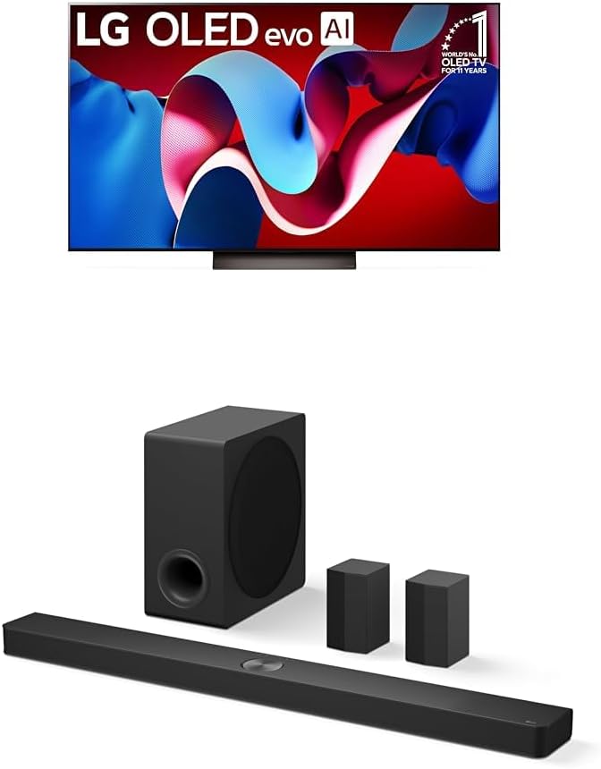 LG 83-Inch Class OLED evo C4 Series Smart TV 4K Processor Flat Screen with Magic Remote AI-Powered with Alexa Built-in (OLED83C4PUA, 2024)