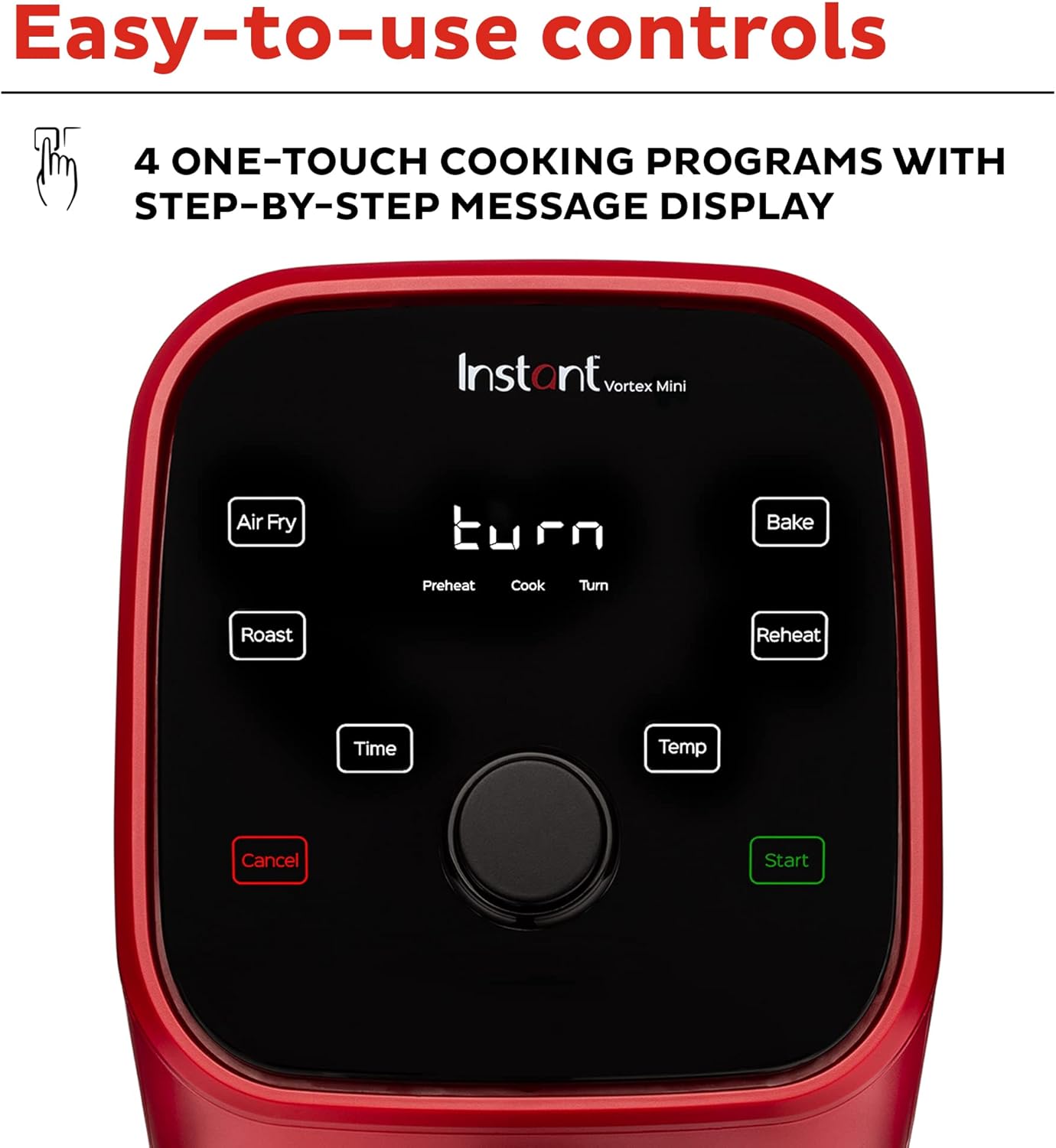 Instant Vortex 2QT Mini Air Fryer, Small Air fryer that Crisps, Reheats, Bakes, Roasts for Quick Easy Meals, Includes over 100 In-App Recipes, is Dishwasher-Safe, from the Makers of Instant Pot, Black