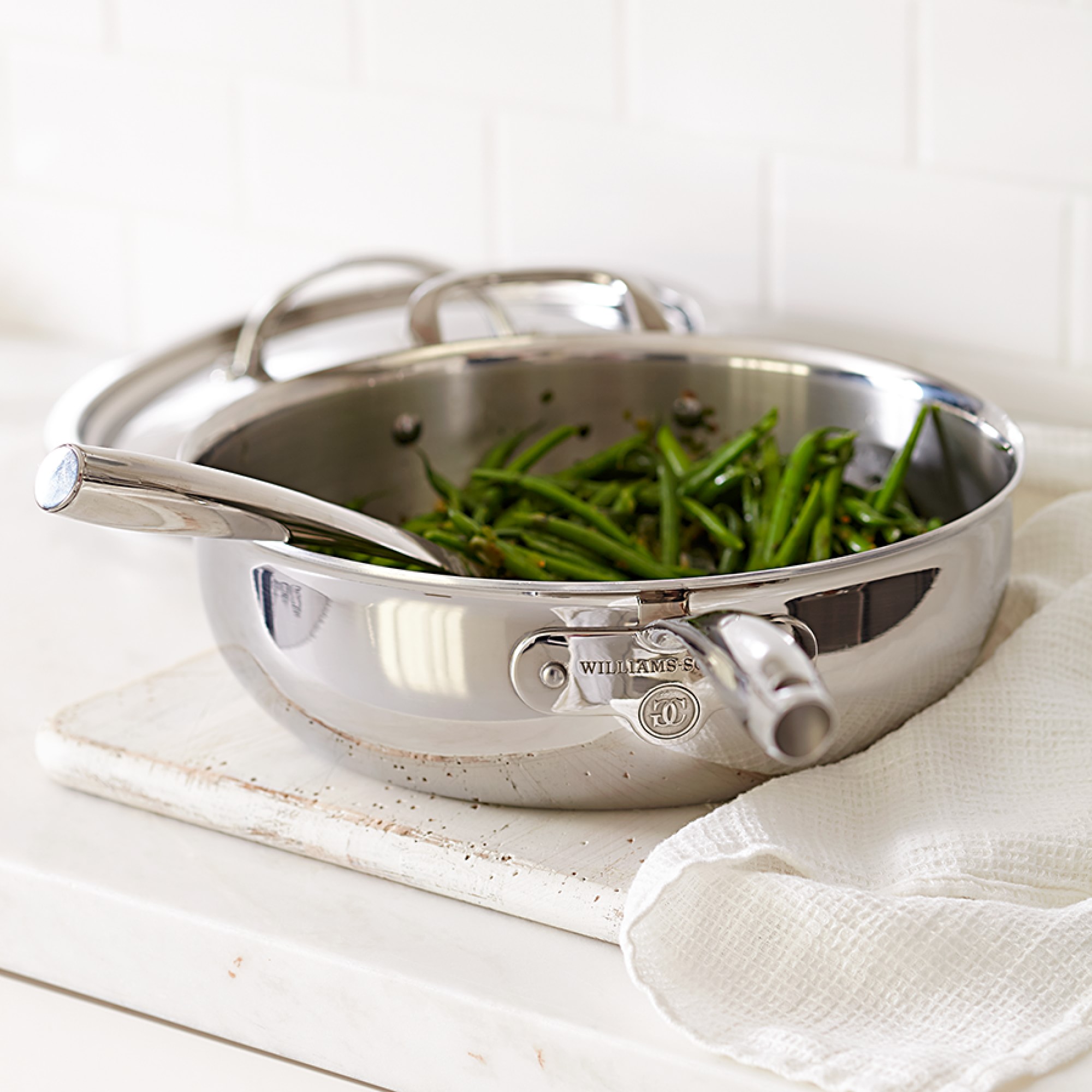 Williams Sonoma Signature Thermo-Clad™ Stainless-Steel Essential Pan, 5-Qt.