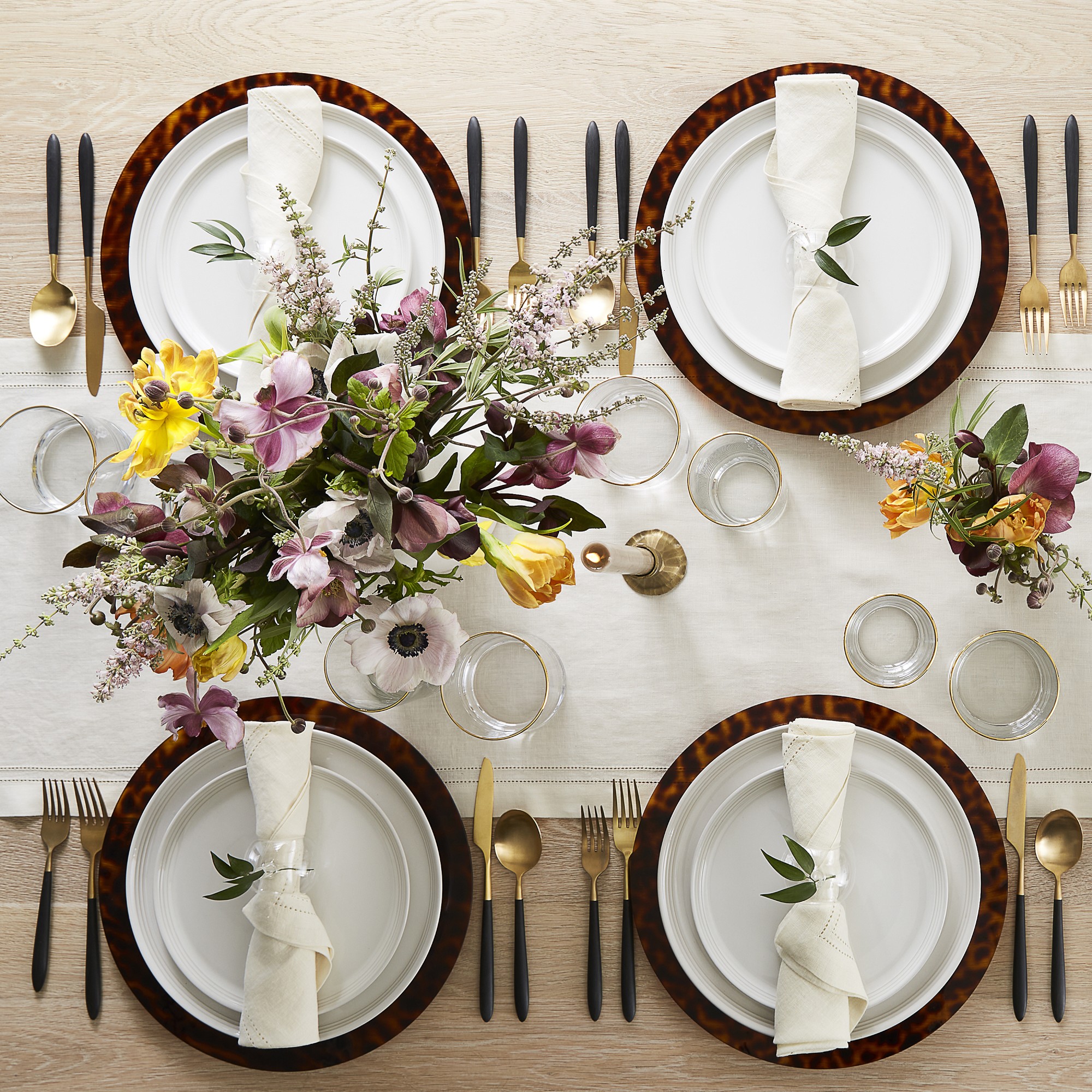 Linen Double Hemstitch Table Runner