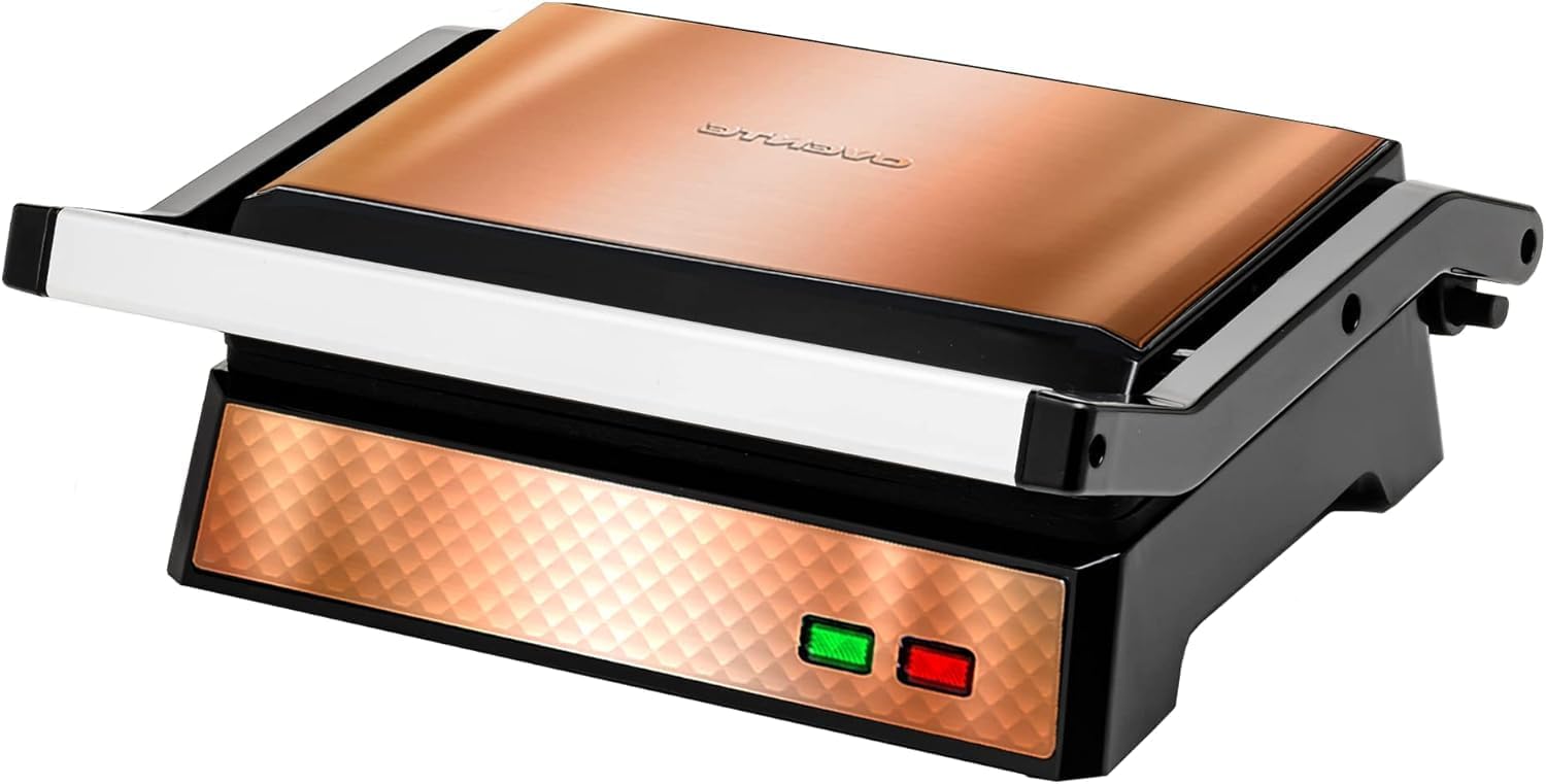 OVENTE Electric Sandwich Maker with Non-Stick Plates, Indicator Lights, Cool Touch Handle, Easy to Clean and Store, Perfect for Cooking Breakfast, Grilled Cheese, Tuna Melts and Snacks, Black GPS401B