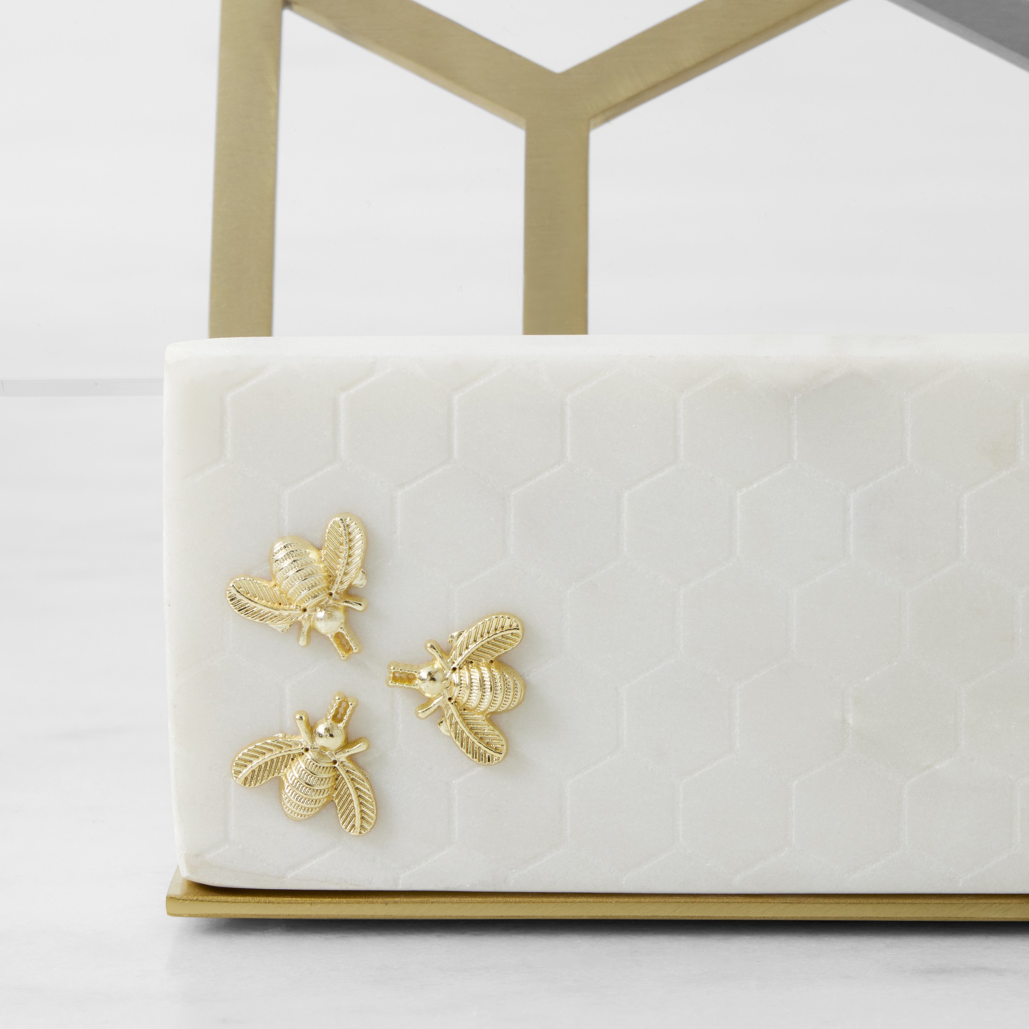 Honeycomb Marble Cookbook Holder