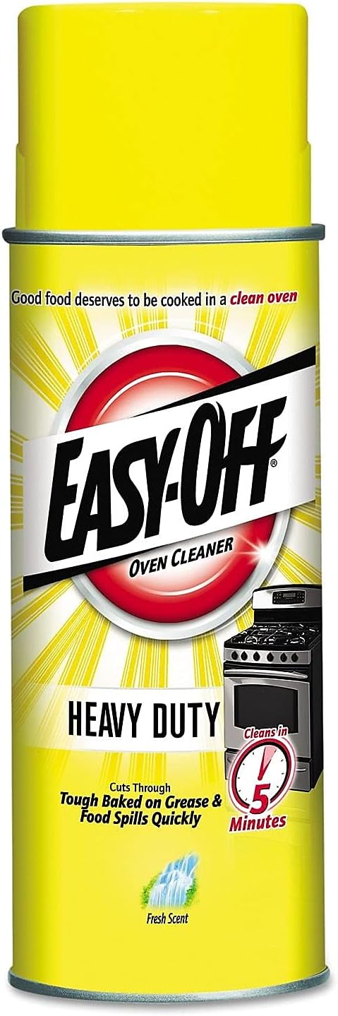 Easy Off Heavy Duty Oven Cleaner, Destroys Tough Burnt on Food and Grease, Lemon Scent, 14.5 oz Can