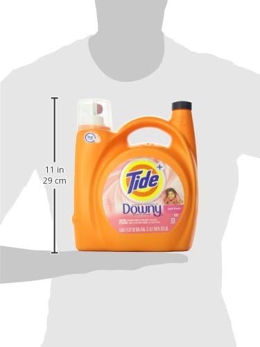 Tide plus Downy Liquid Laundry Detergent Soap, April Fresh Scent, HE Compatible, 94 Loads, 132 fl oz