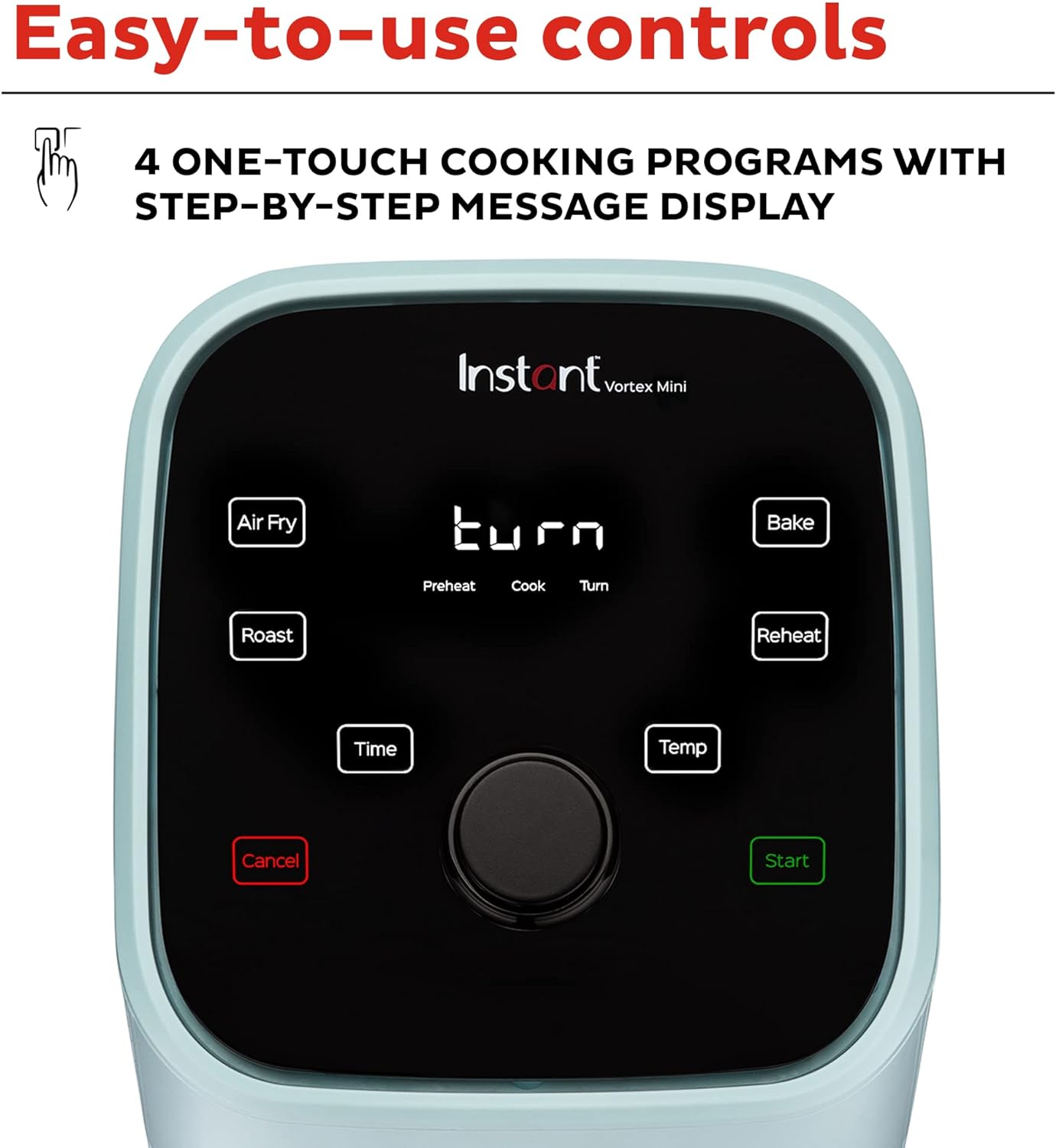 Instant Vortex 2QT Mini Air Fryer, Small Air fryer that Crisps, Reheats, Bakes, Roasts for Quick Easy Meals, Includes over 100 In-App Recipes, is Dishwasher-Safe, from the Makers of Instant Pot, Black