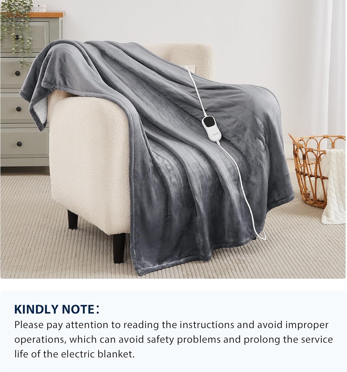Homemate Heated Blanket Electric Throw - 50