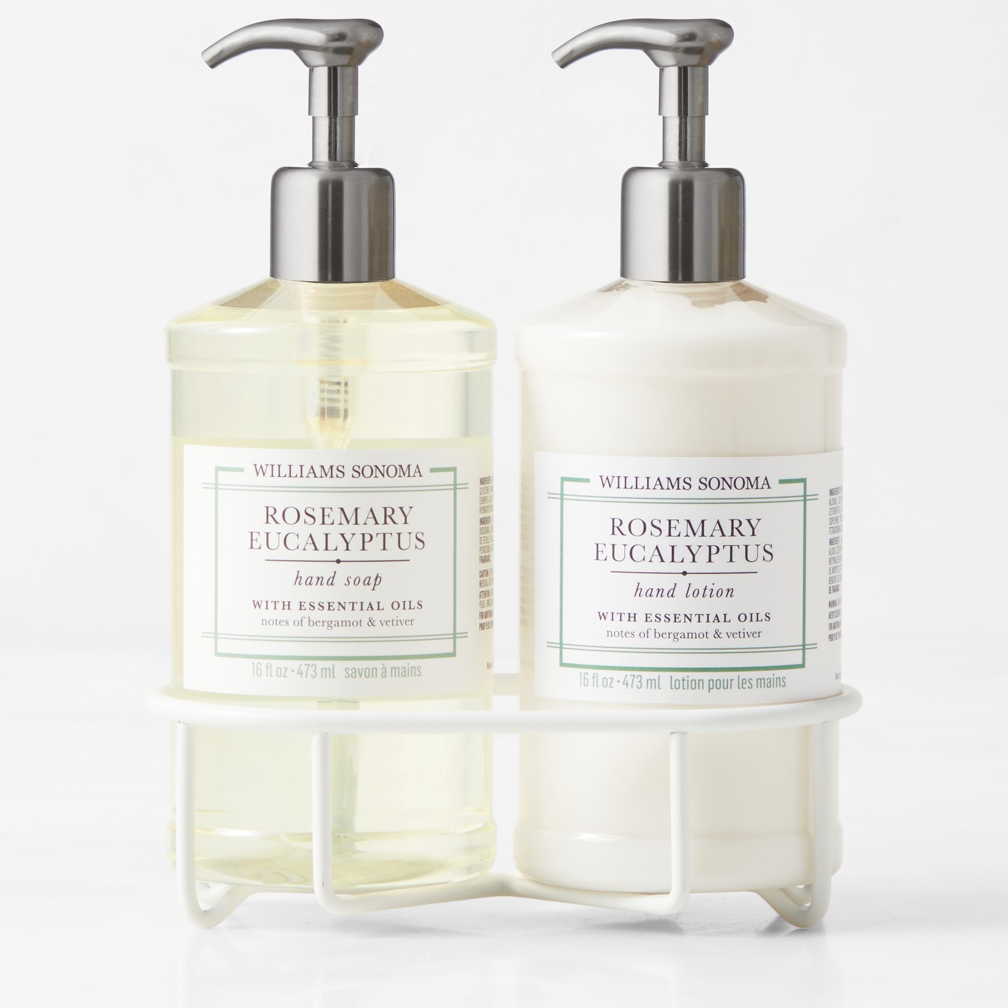 Williams Sonoma Rosemary Eucalyptus Hand Soap & Lotion 3-Piece Set