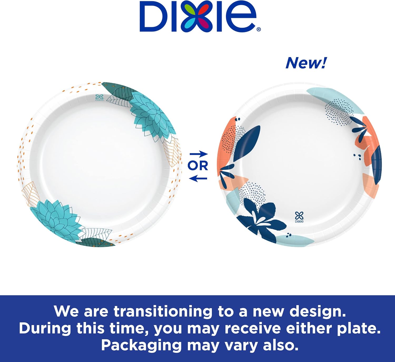 Dixie Large Paper Plates, 10 Inch, 54 Count, 2X Stronger*, Microwave-Safe, Soak-Proof, Cut Resistant, Disposable Plates For Everyday Breakfast, Lunch, & Dinner Meals