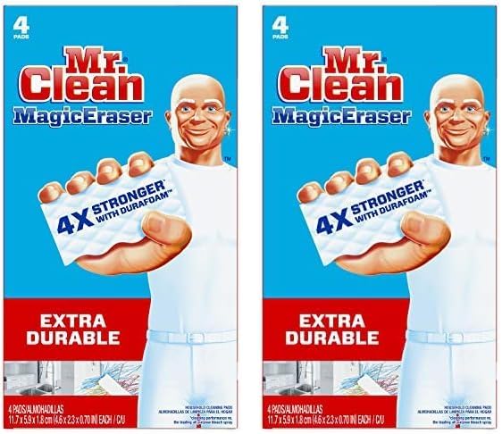 Mr. Clean Magic Eraser Extra Durable, Cleaning Pads with Durafoam, 4 count