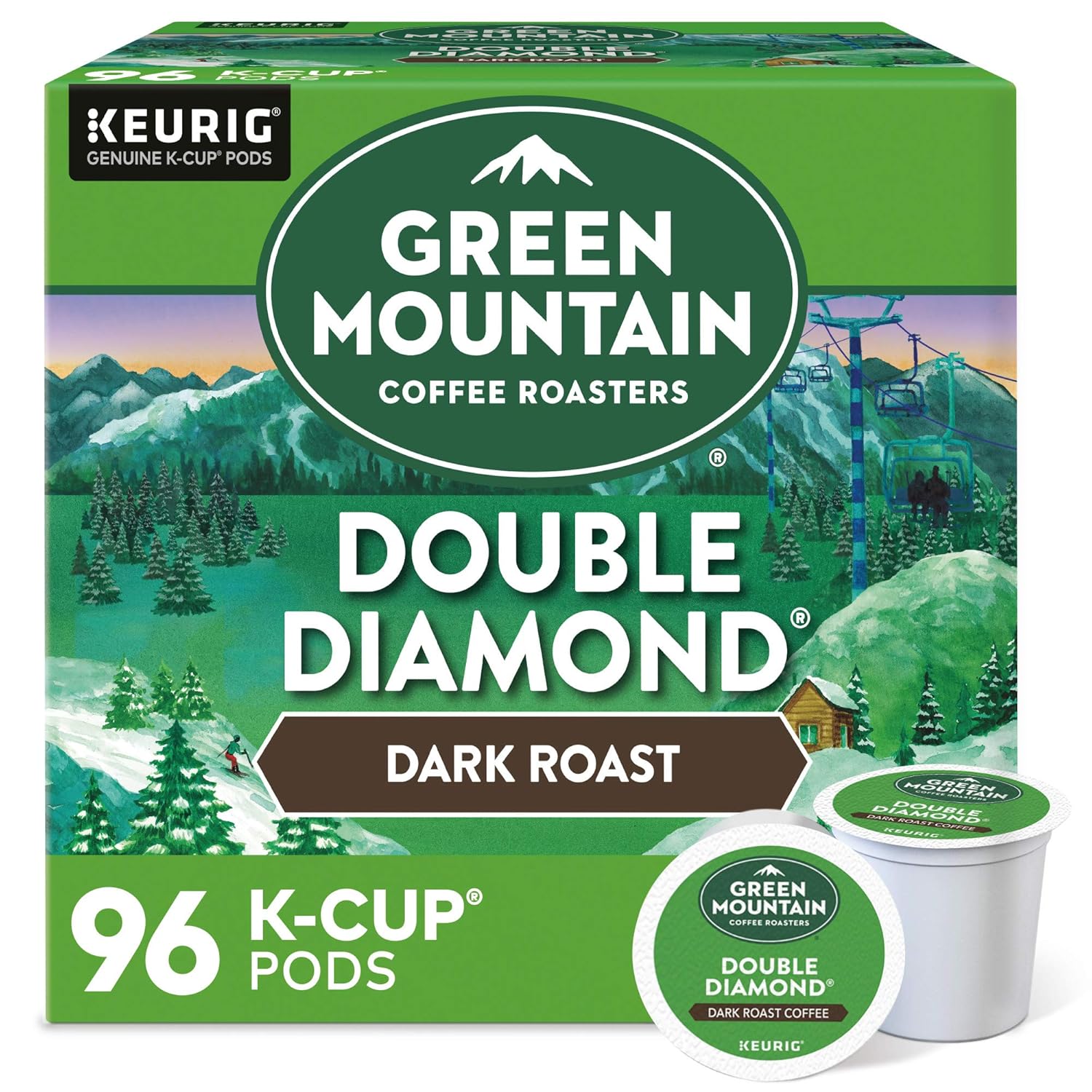 Green Mountain Coffee Roasters Dark Magic Keurig Single-Serve K-Cup Pods, Dark Roast Coffee, 72 Count (6 Packs of 12)