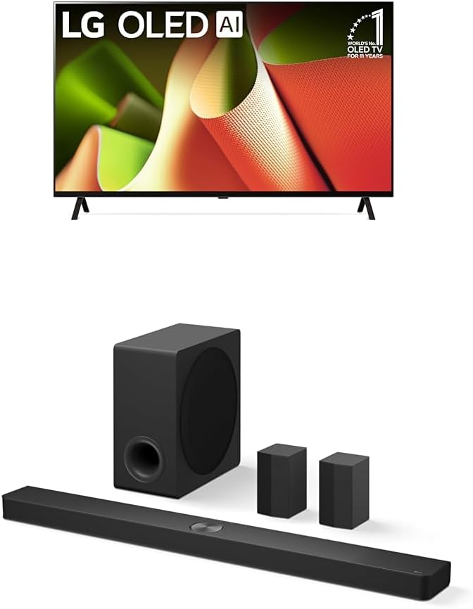 LG 77-Inch Class OLED B4 Series Smart TV 4K Processor Flat Screen with Magic Remote AI-Powered with Alexa Built-in (OLED77B4PUA, 2024)