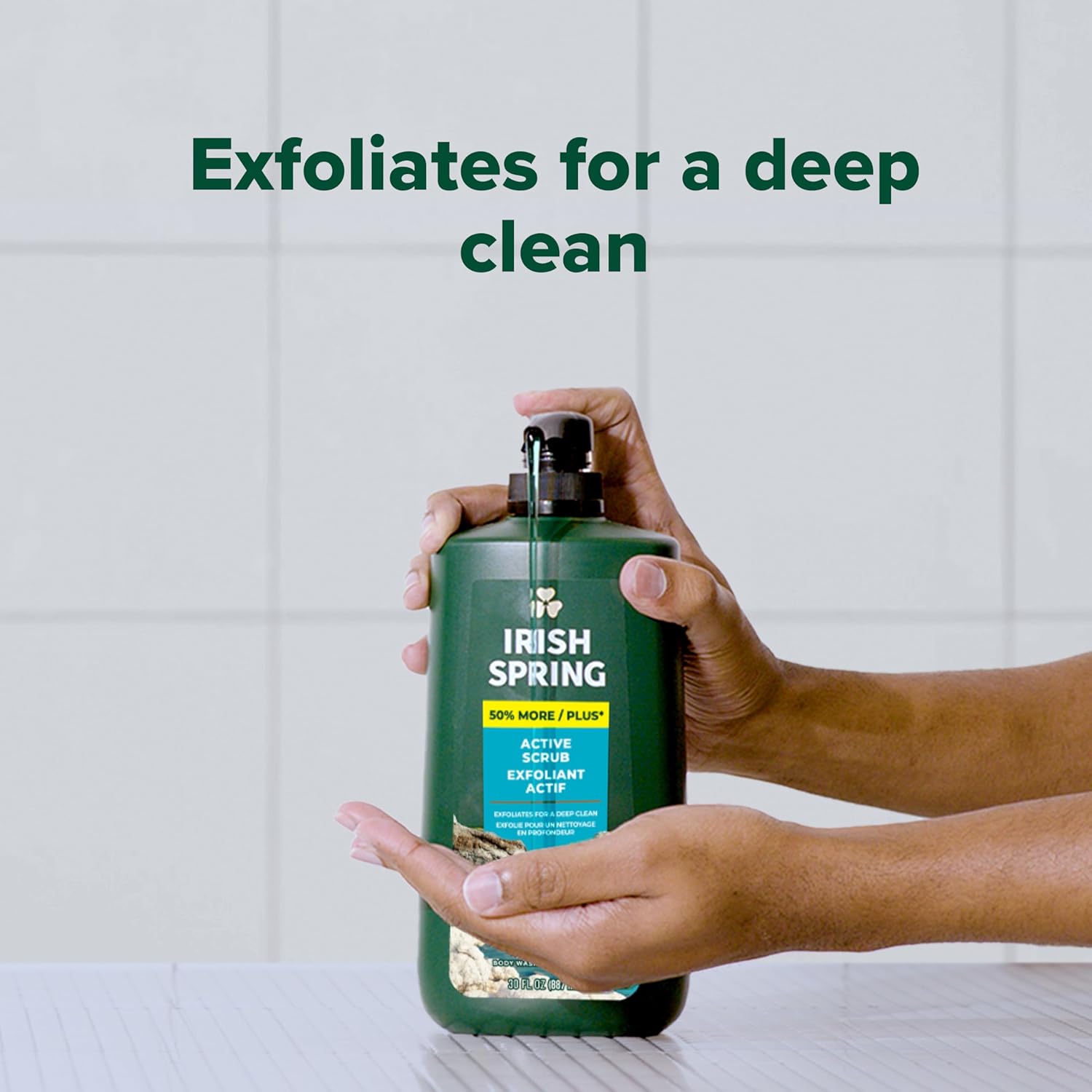 Irish Spring Mens Body Wash, Moisture Blast Body Wash for Men, Feel Fresh All Day, 30 Oz Pump Bottle