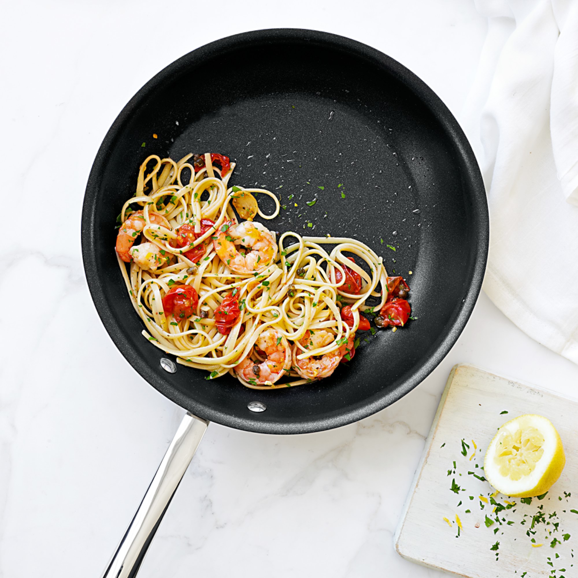 Williams Sonoma Signature Thermo-Clad™ Stainless-Steel Nonstick Covered Fry Pan