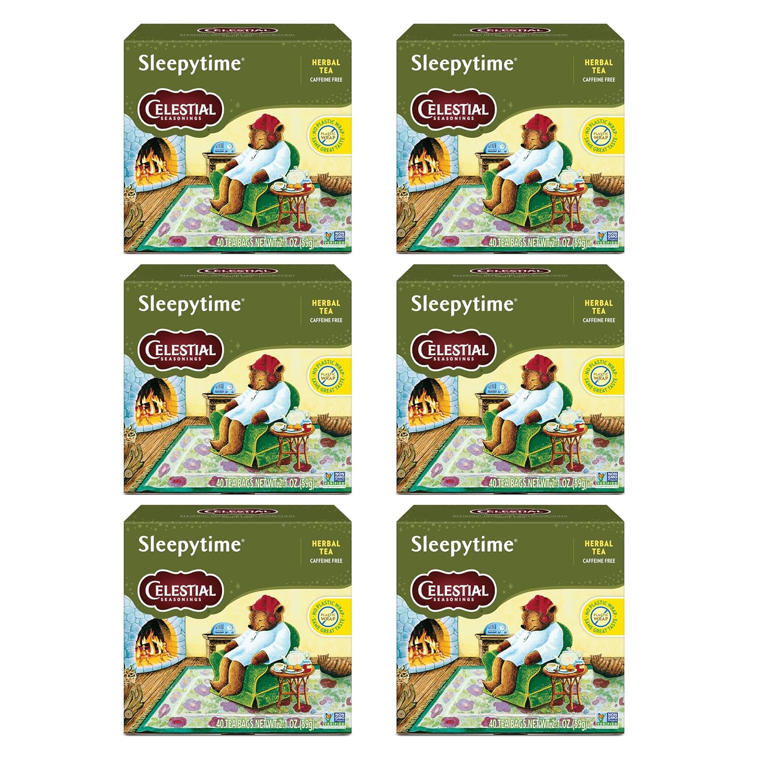 Celestial Seasonings Bengal Spice Herbal Tea, Caffeine Free, 20 Tea Bags Box, (Pack of 6)