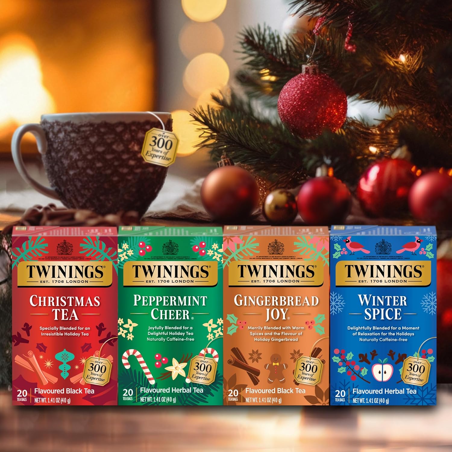 Twinings English Breakfast Black Tea Individually Wrapped Bags, 100 Count (Pack of 1), Smooth, Flavourful, and Robust, Caffeinated, Enjoy Hot or Iced | Packaging May Vary