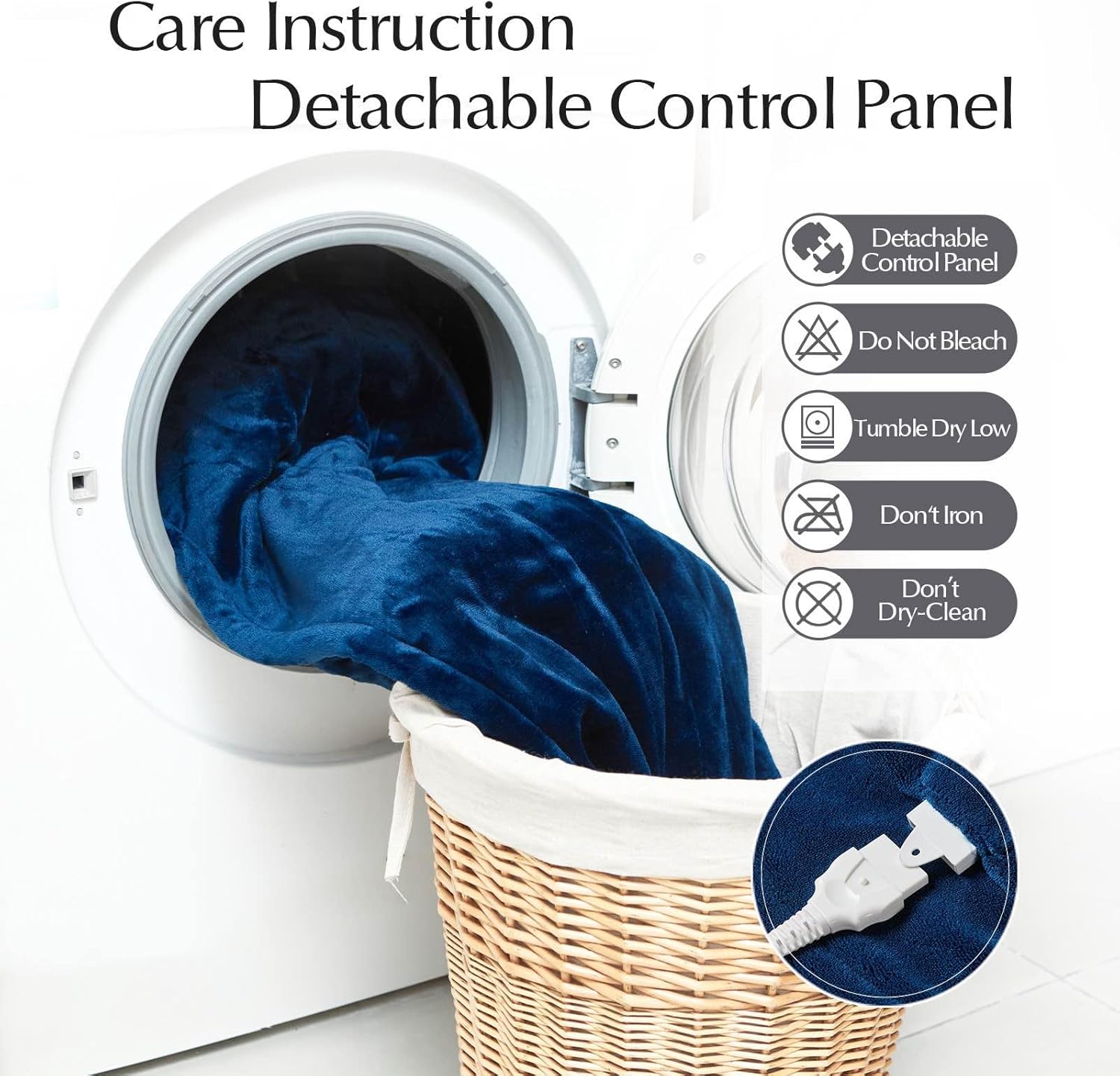 Heated Blanket Throw Size, Soft and Cozy Electric Heating Blanket for Bed, Automatic Safety System 6 Heating Levels & 4 Hours Auto-Off, 50