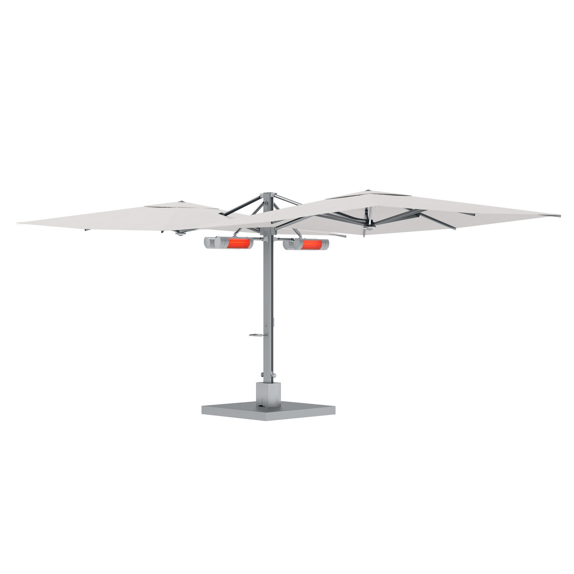 10' Sqaure Performance Dual Cantilever Umbrella