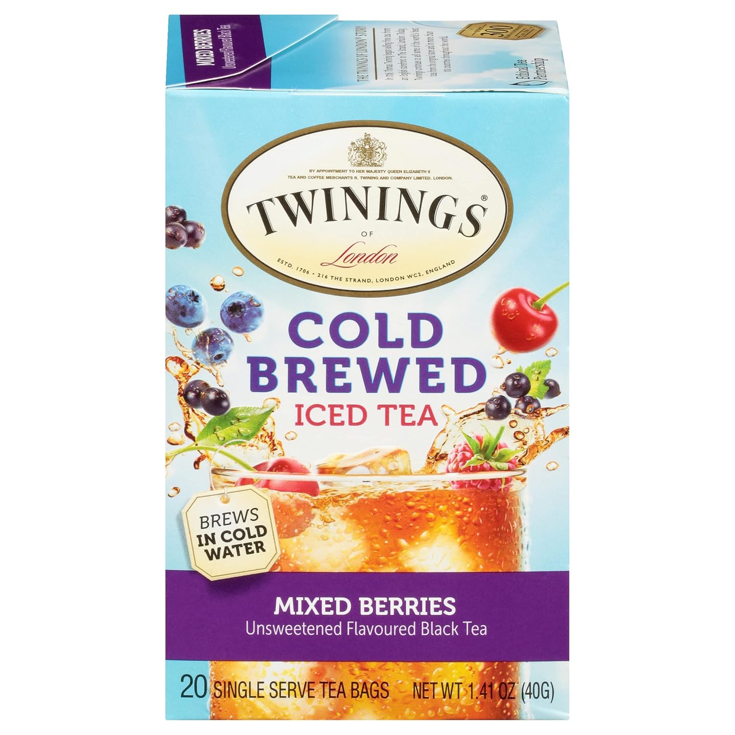 Twinings English Breakfast Black Tea Individually Wrapped Bags, 100 Count (Pack of 1), Smooth, Flavourful, and Robust, Caffeinated, Enjoy Hot or Iced | Packaging May Vary