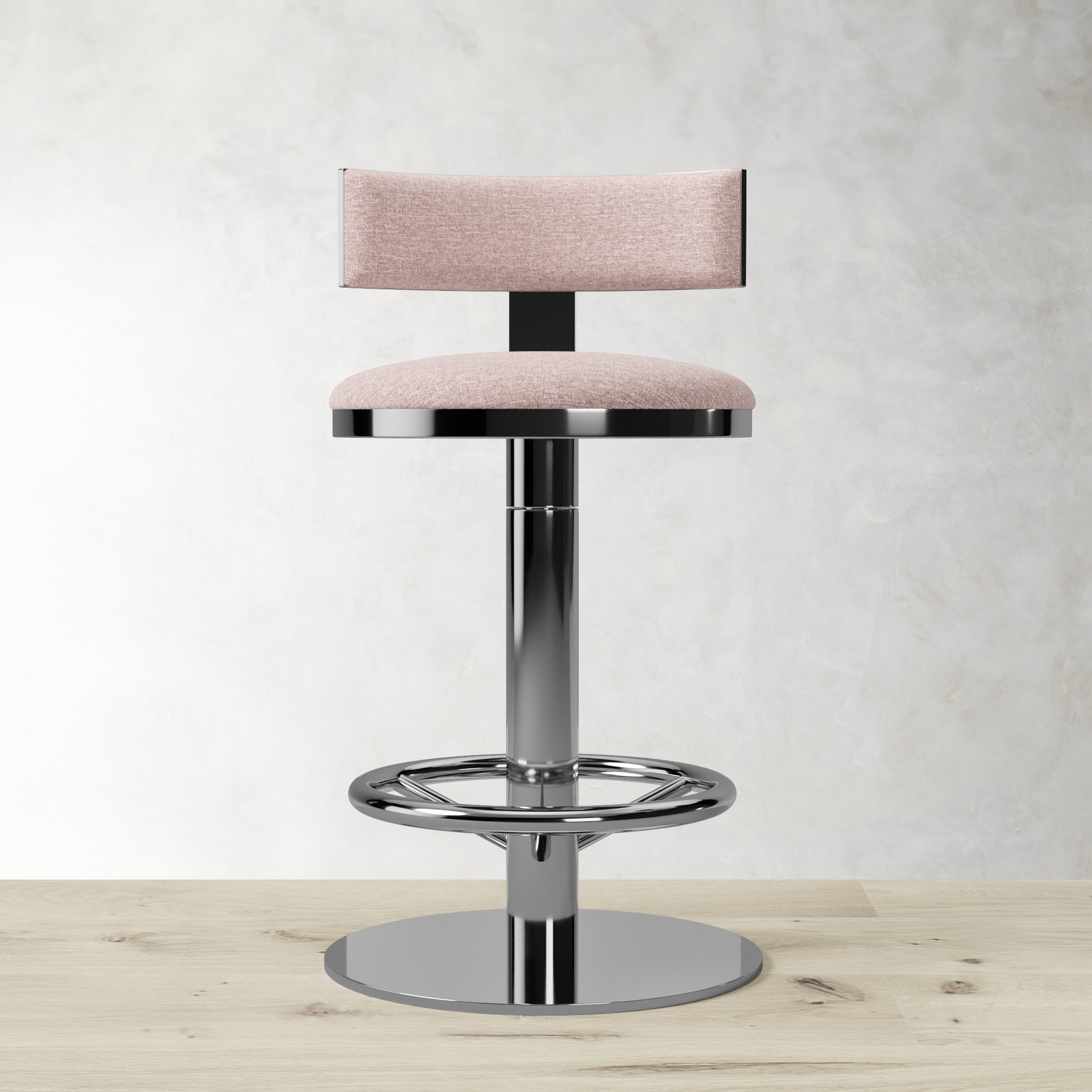 Larkin Upholstered Pedestal Counter & Bar Stool