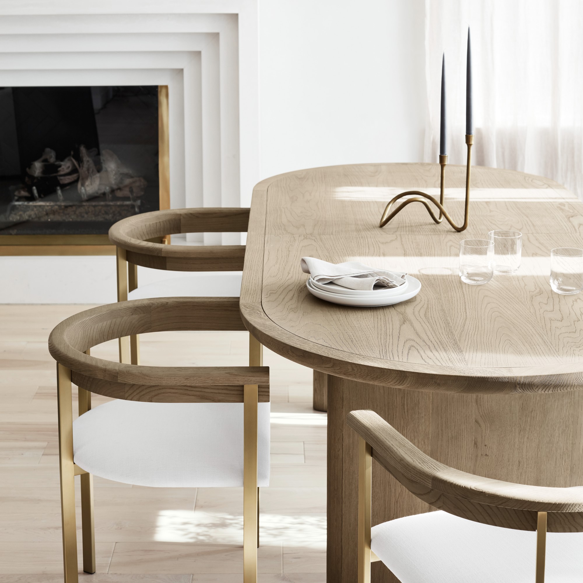 Tulip Upholstered Dining Armchair