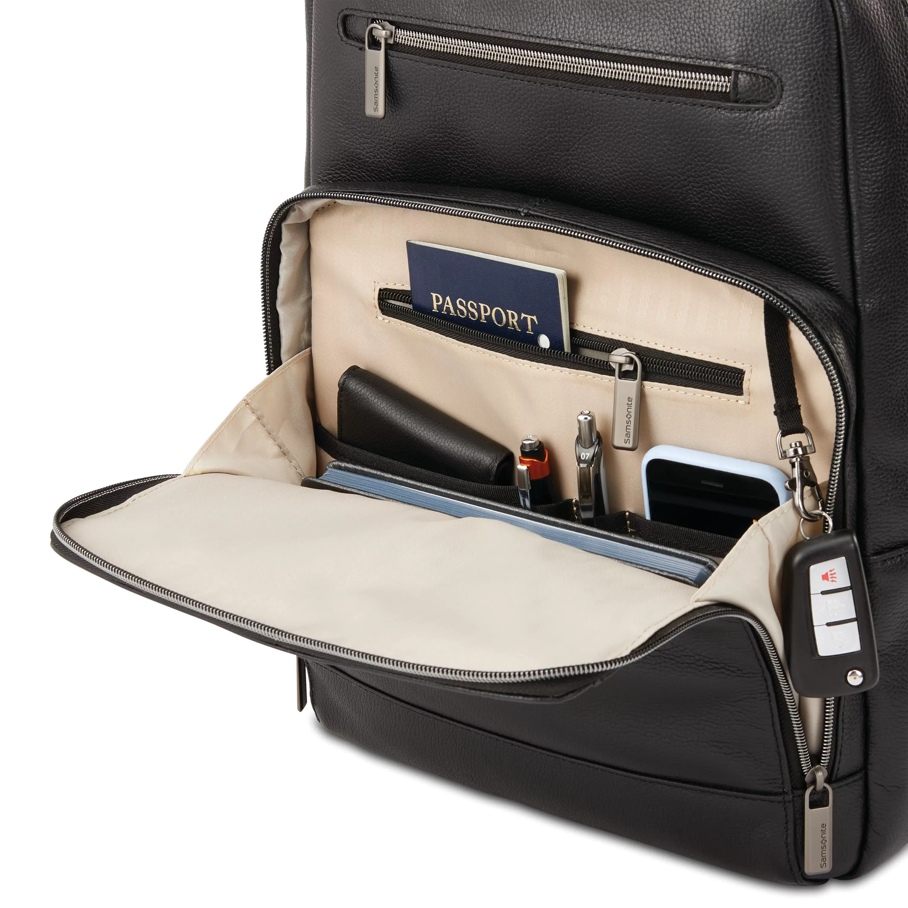 BUSINESS SLIM LEATHER BACKPACK