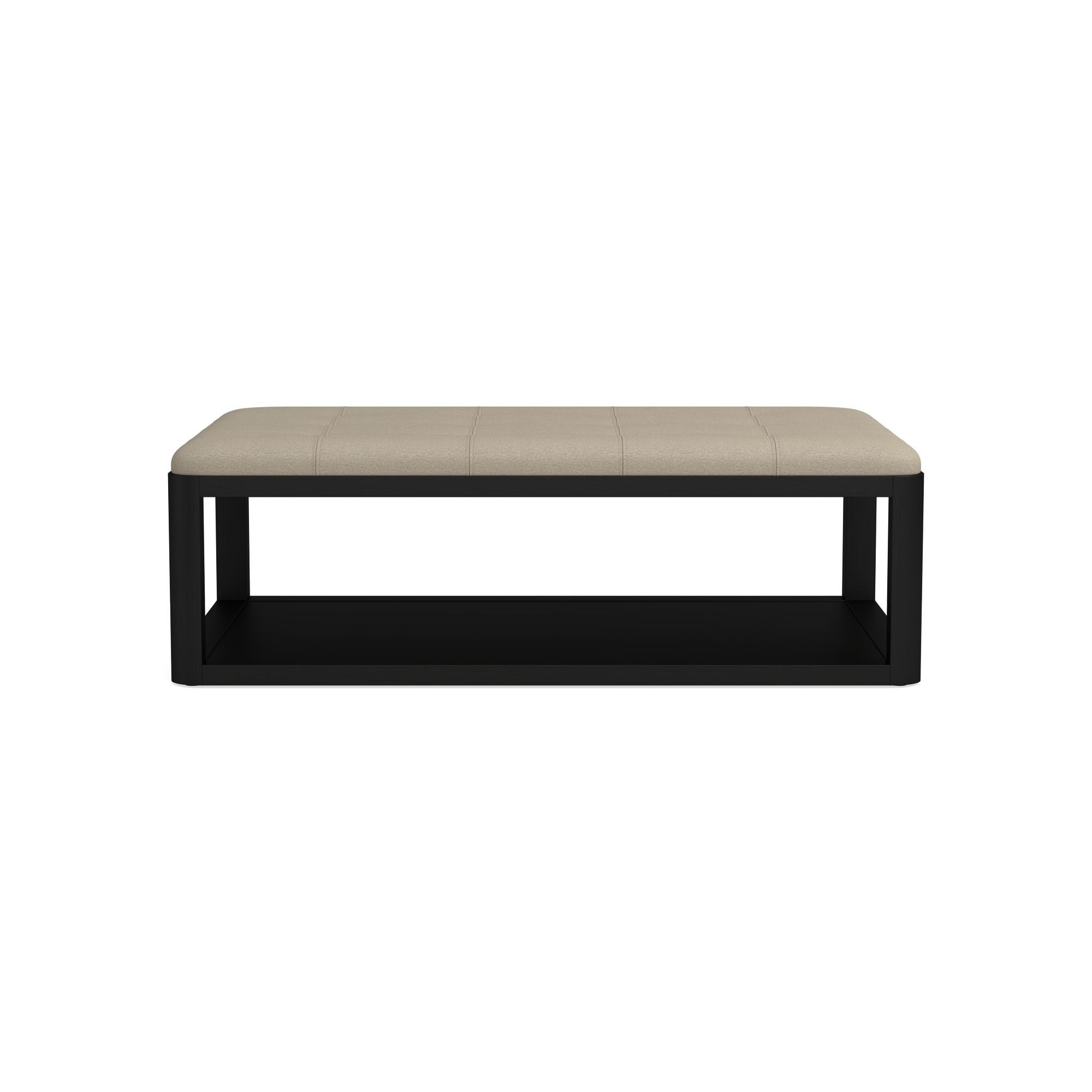 Porte Grid Tufted Rectangular Ottoman (48