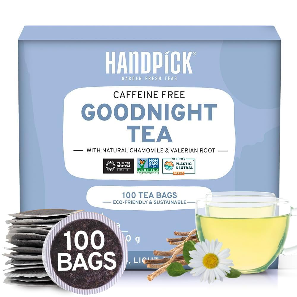 HANDPICK, Peppermint Tea, Eco-Conscious Tea Bags - 100 Count | Caffeine Free, Non-GMO | Minty, Fresh & Cool flavor | Direct From Source