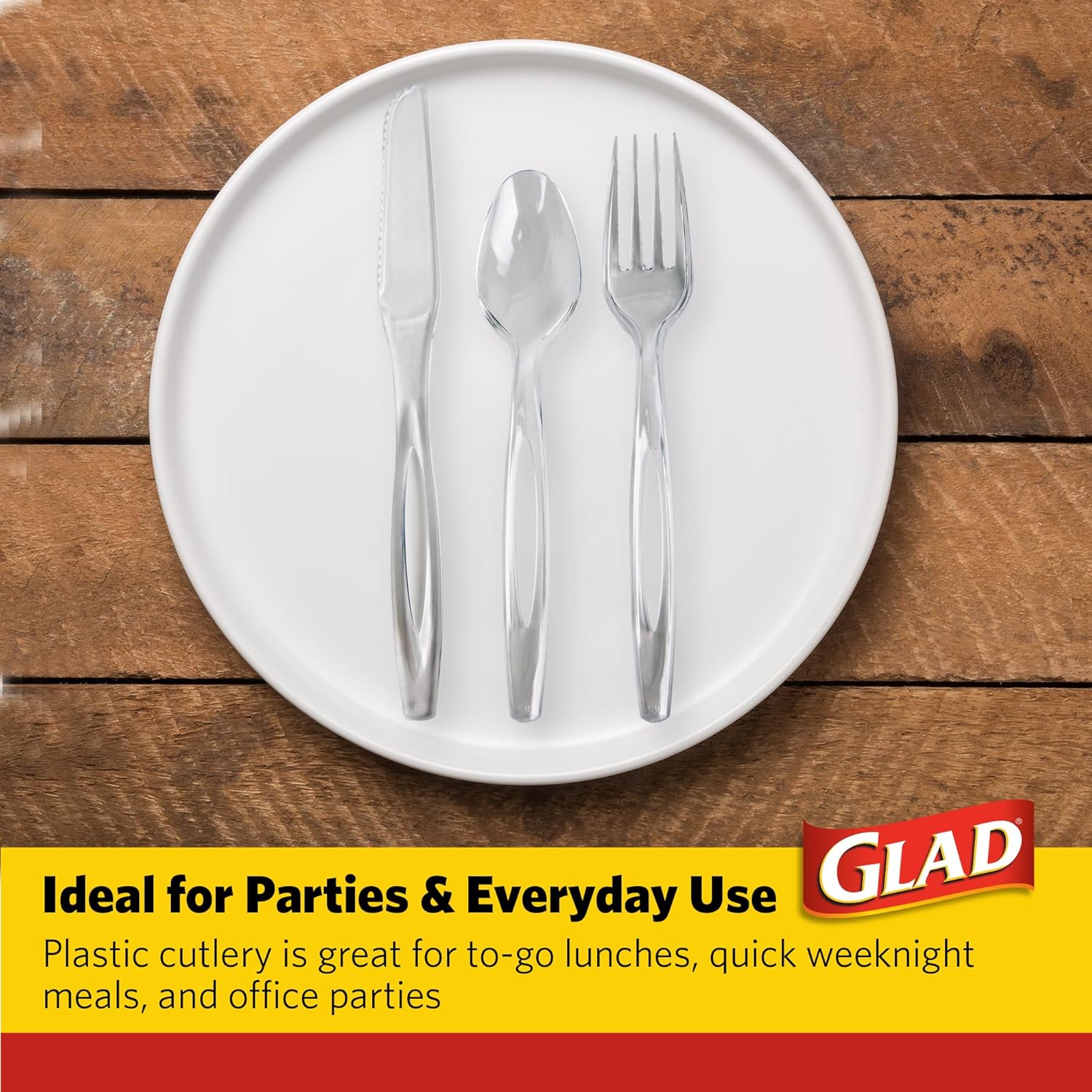 Glad, 240 Count (Pack of 1), Clear Assorted Cutlery