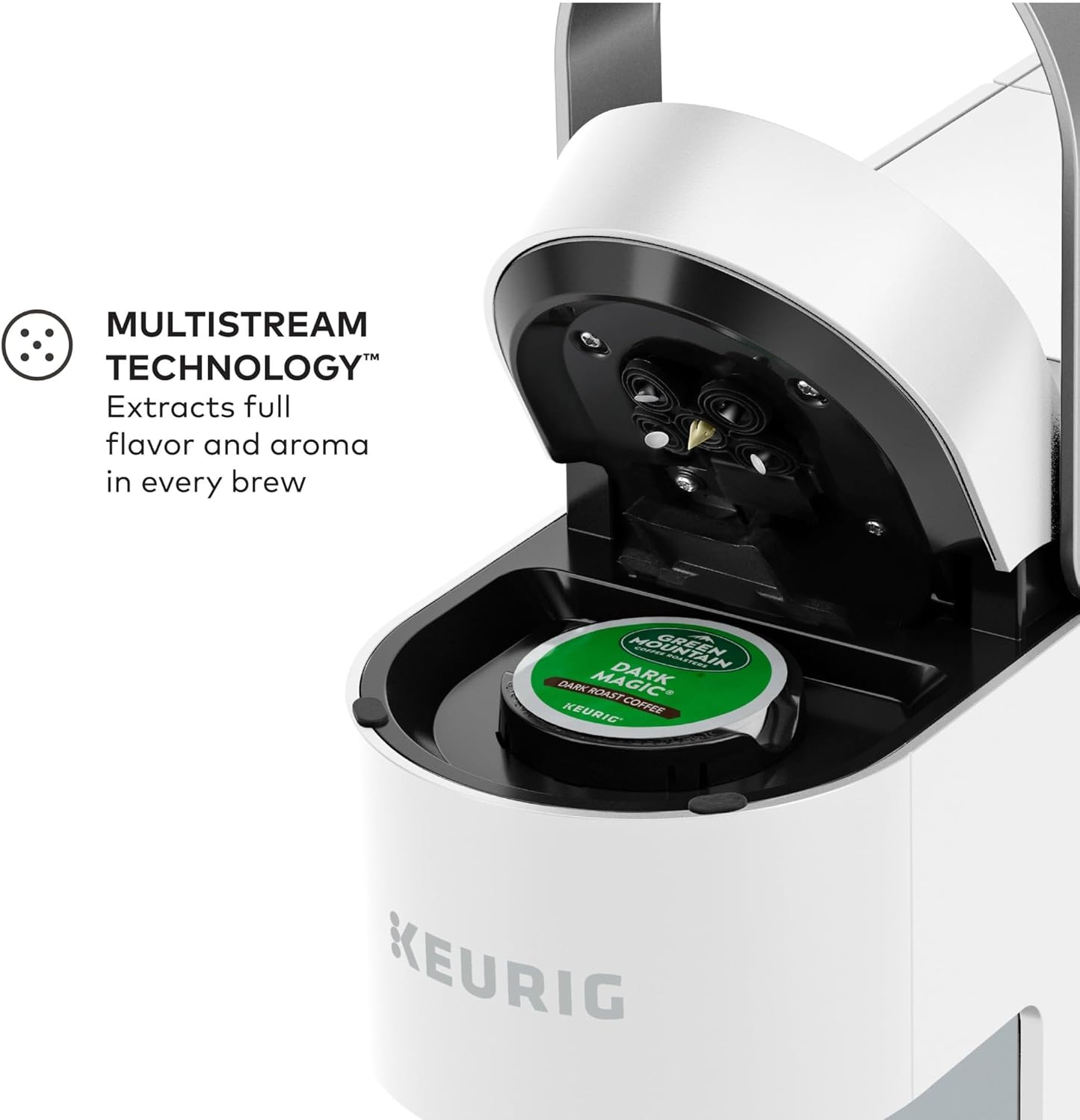 Keurig K-Slim Single Serve K-Cup Pod Coffee Maker, Multistream Technology, 3 Brew Sizes, Slim and Sleek Design, 46oz Removable Reservoir, Black